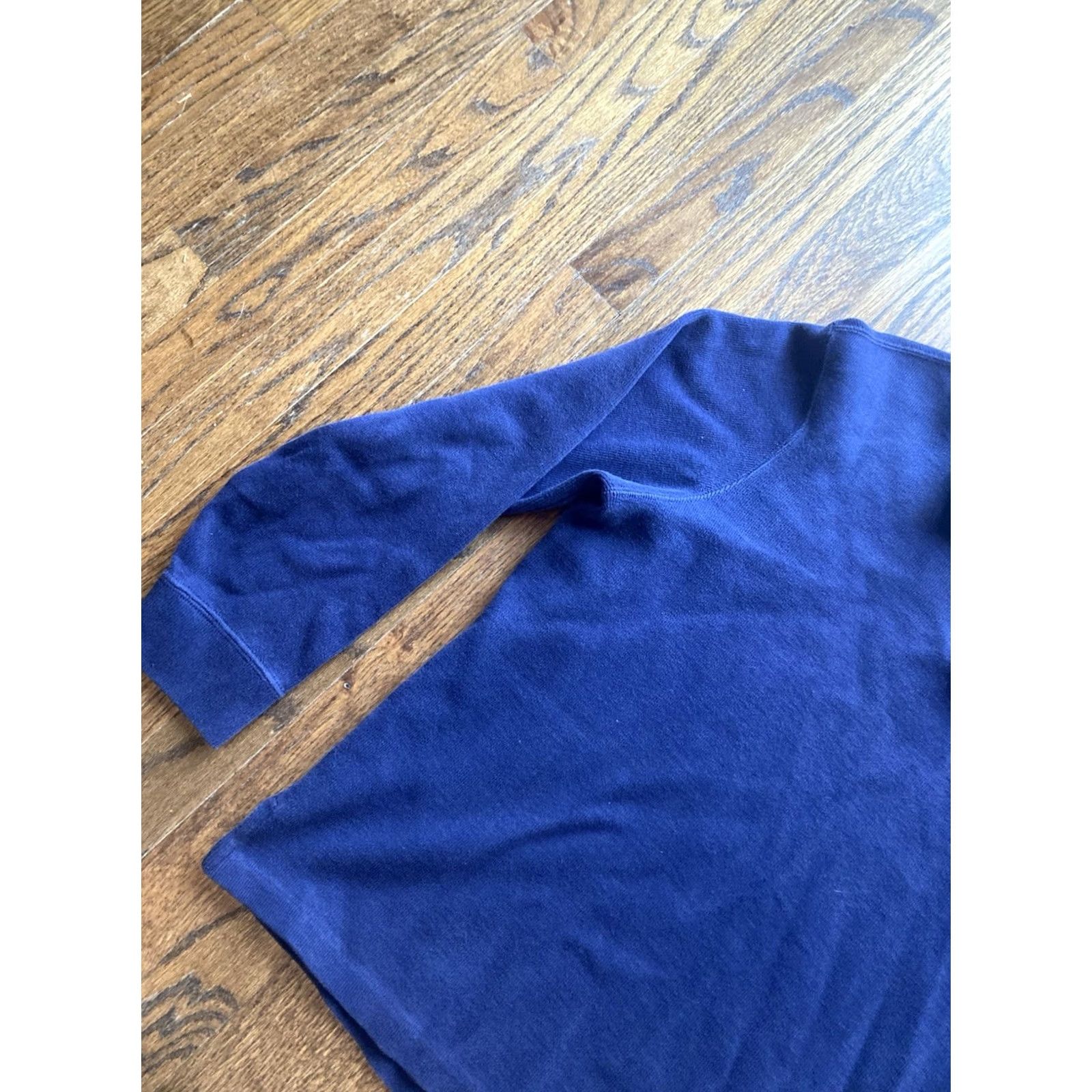 Polo Ralph Lauren VINTAGE Polo Ralph Lauren Mens L 1/4 Sweater Knit Pullover Navy Blue Cotton Small Pony Size US L / EU 52-54 / 3 - 2 Thumbnail