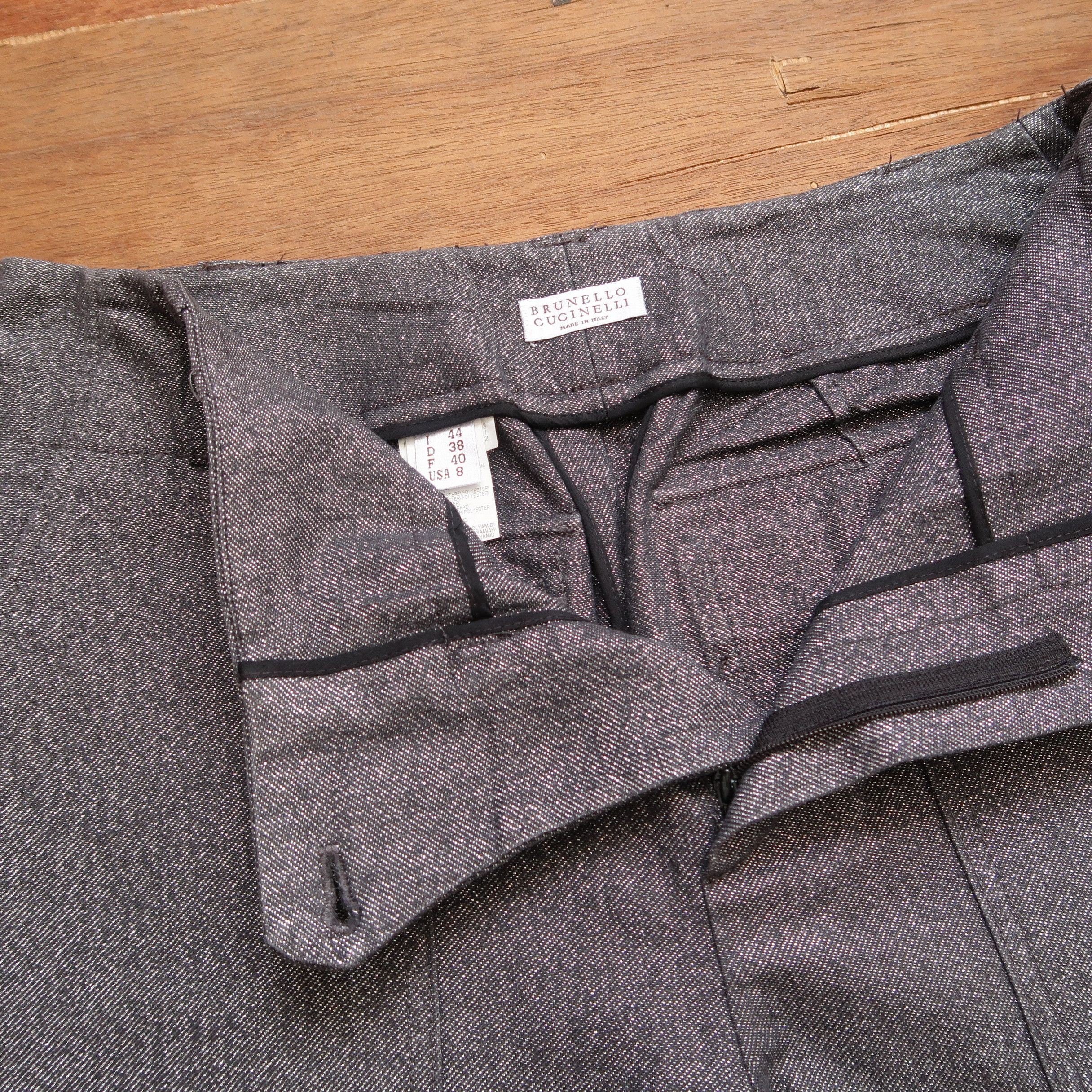 Brunello Cucinelli BRUNELLO CUCINELLI HEATHERED WOOL PANTS FATIGUE OLD MONEY Size US 30 / EU 46 - 7 Thumbnail