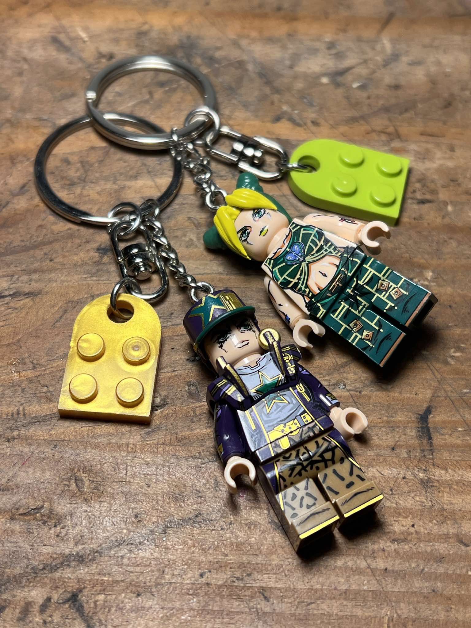 Anime Jojo Jolyne Jotaro anime mini figurine keychain keyring Size ONE SIZE - 2 Thumbnail