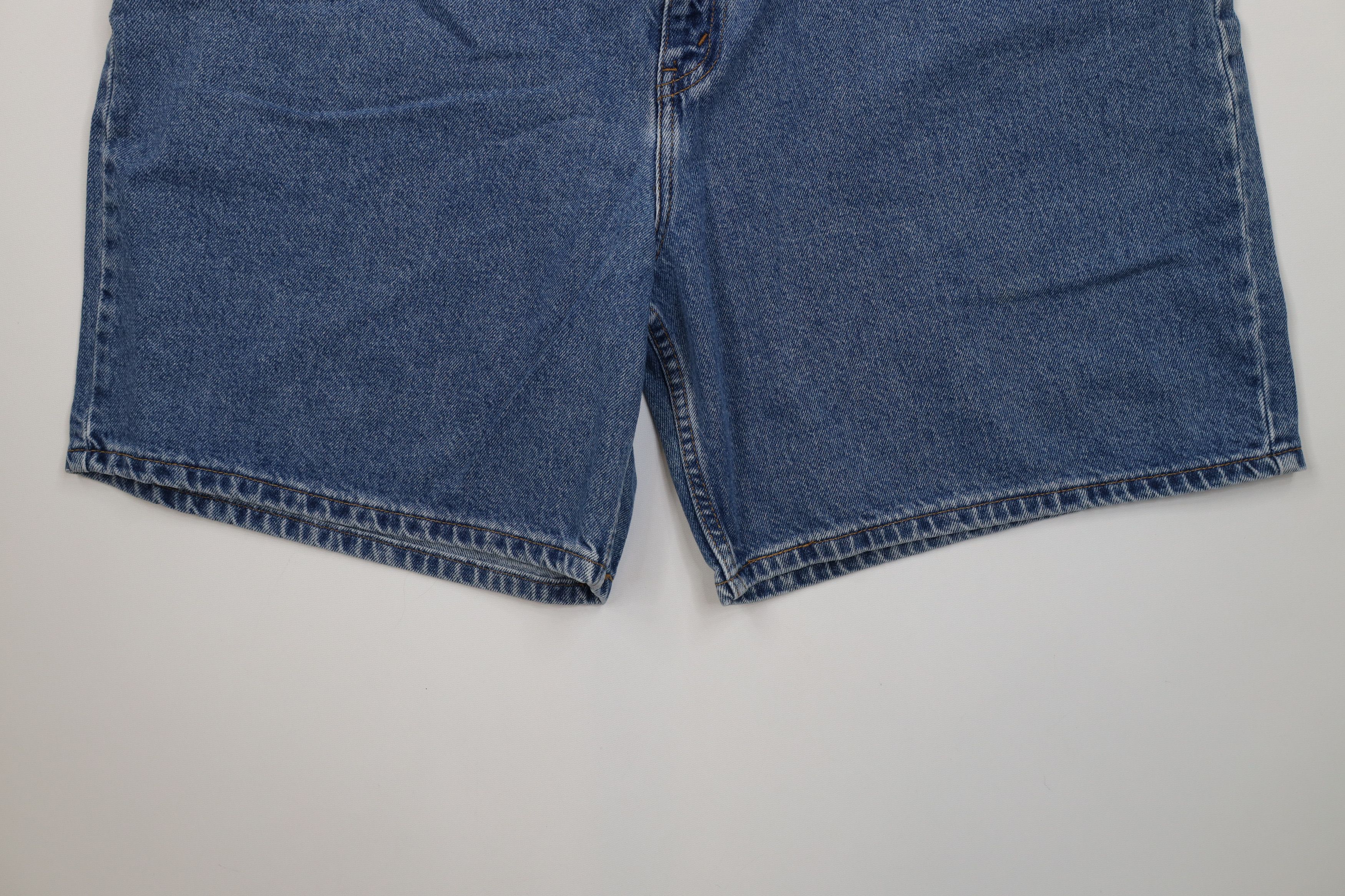 Levi's Vintage Y2K 2001 Levis Denim Jean Shorts Jorts Blue Cotton Size 22" - 4 Thumbnail