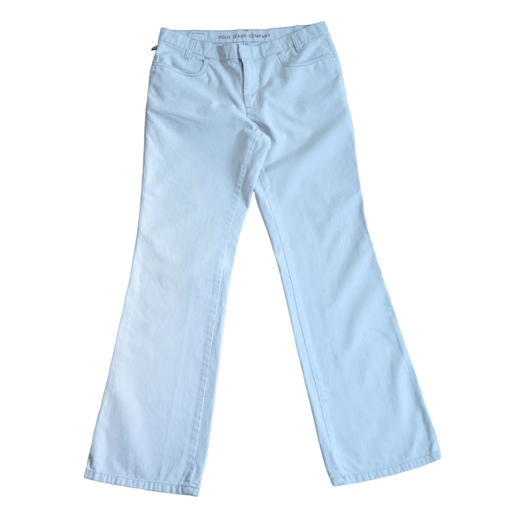 Ralph Lauren VINTAGE RALPH LAUREN FLARE Jeans 8 100% COTTON KHAKI SZ 90s Y2K RETRO POLO JEAN COMPANY Size 30" / US 8 / IT 44 - 2 Thumbnail