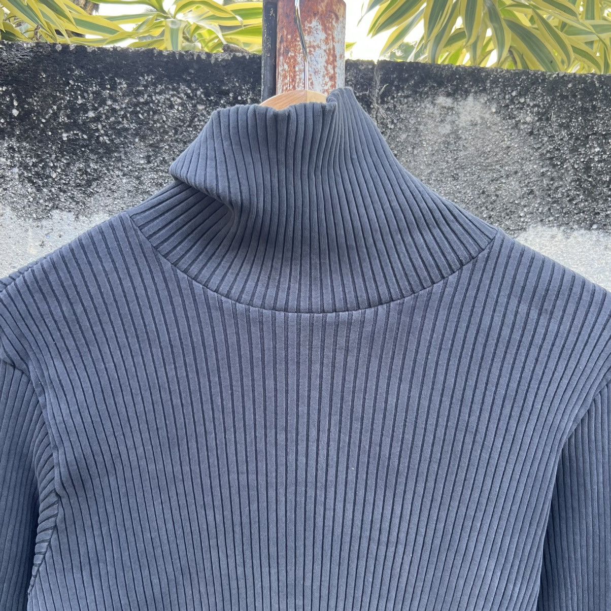 agnes b. “AGNES B.” GREY RIBBED TURTLENECK LONG SLEEVE KNIT TOP Size XS / US 0-2 / IT 36-38 - 3 Thumbnail