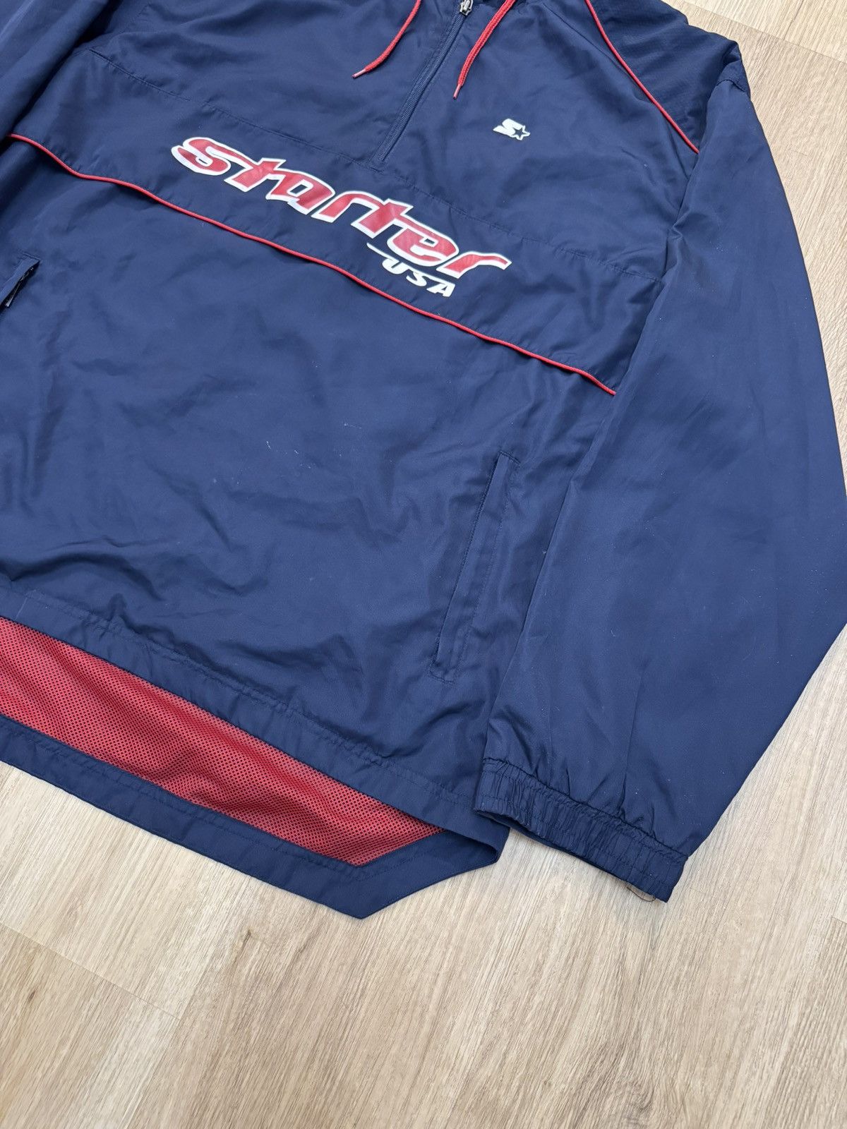 Starter Starter USA Anorak Jacket Light Navy Zip Hood size L Size US L / EU 52-54 / 3 - 3 Thumbnail
