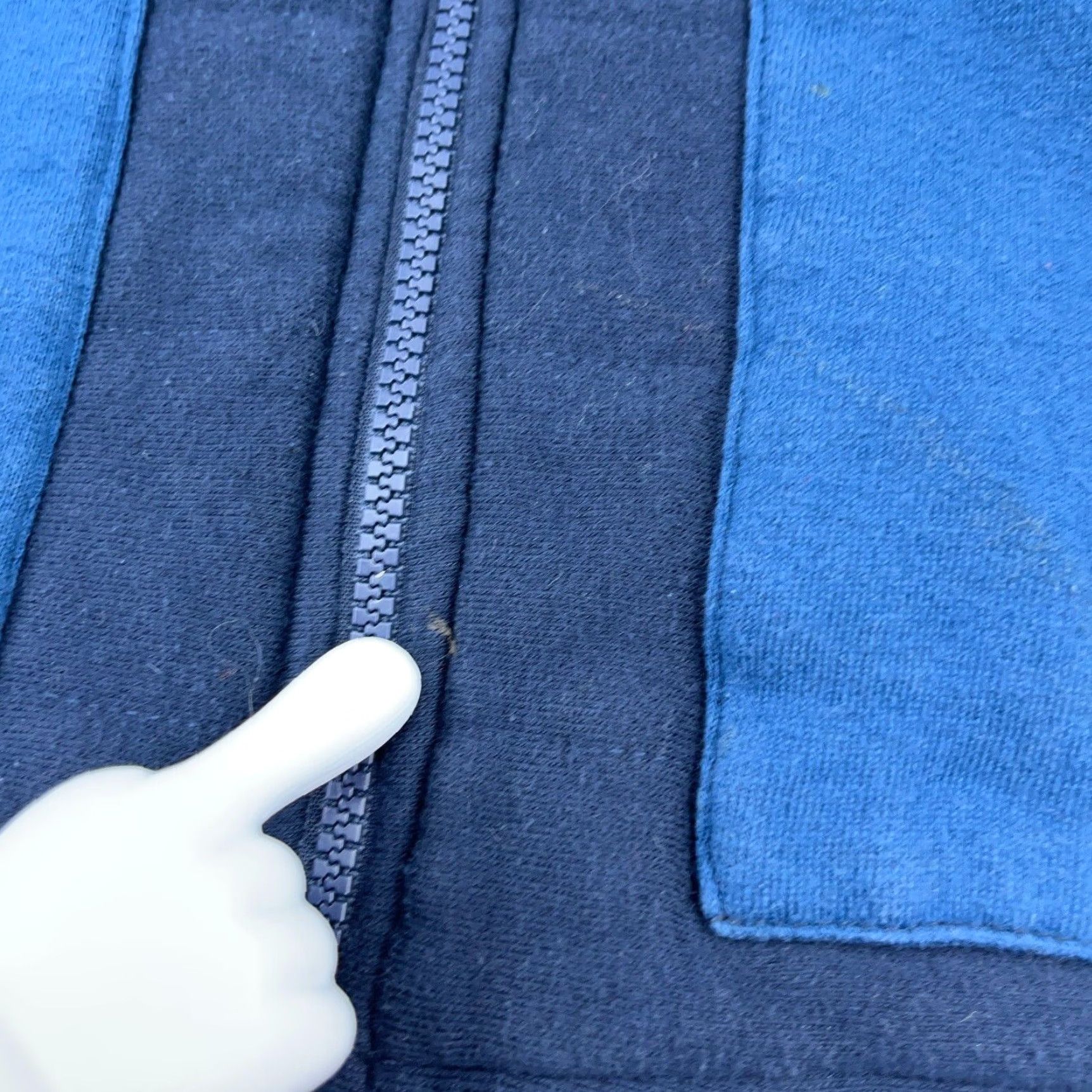 Vintage Cinch Vest Men 2XL Blue Jacket Hooded Sleeveless Full Zip Adult Size US XXL / EU 58 / 5 - 6 Thumbnail