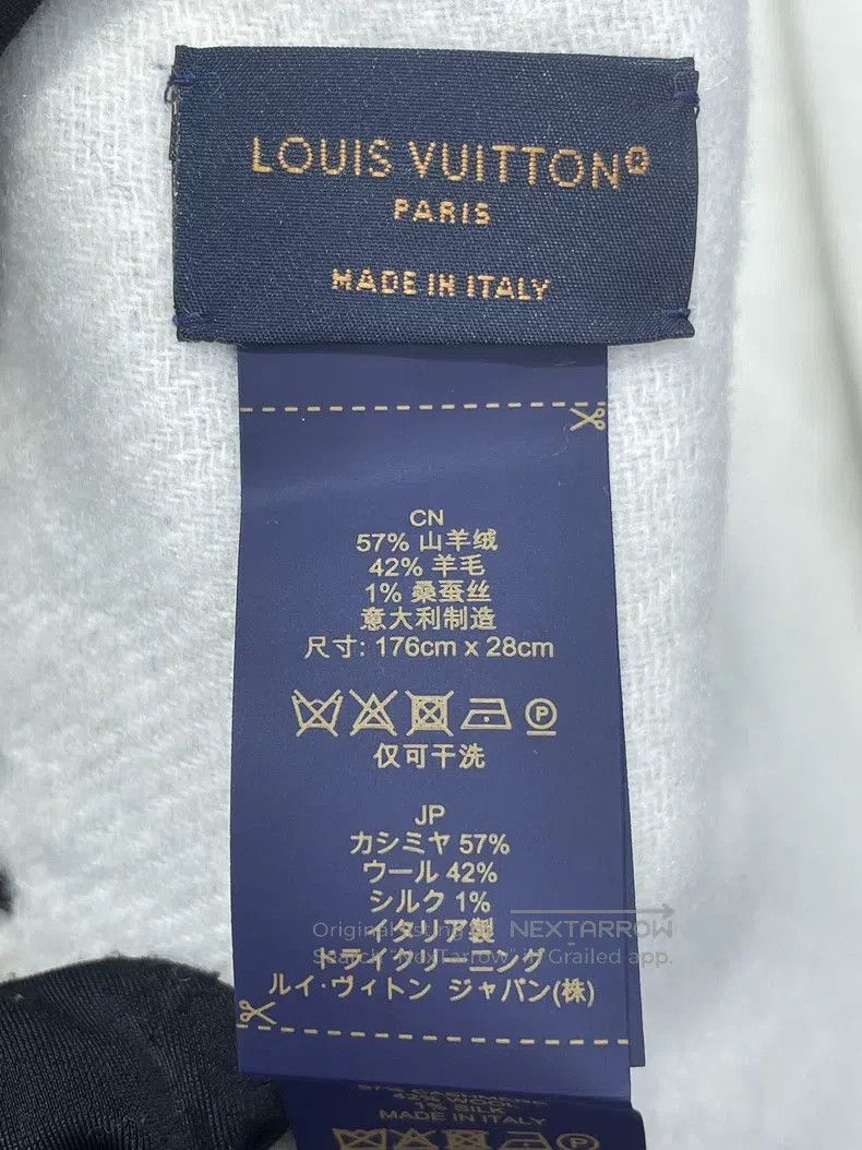 Louis Vuitton Louis Vuitton Grey single face cashmere fringe scarf Size ONE SIZE - 7 Thumbnail