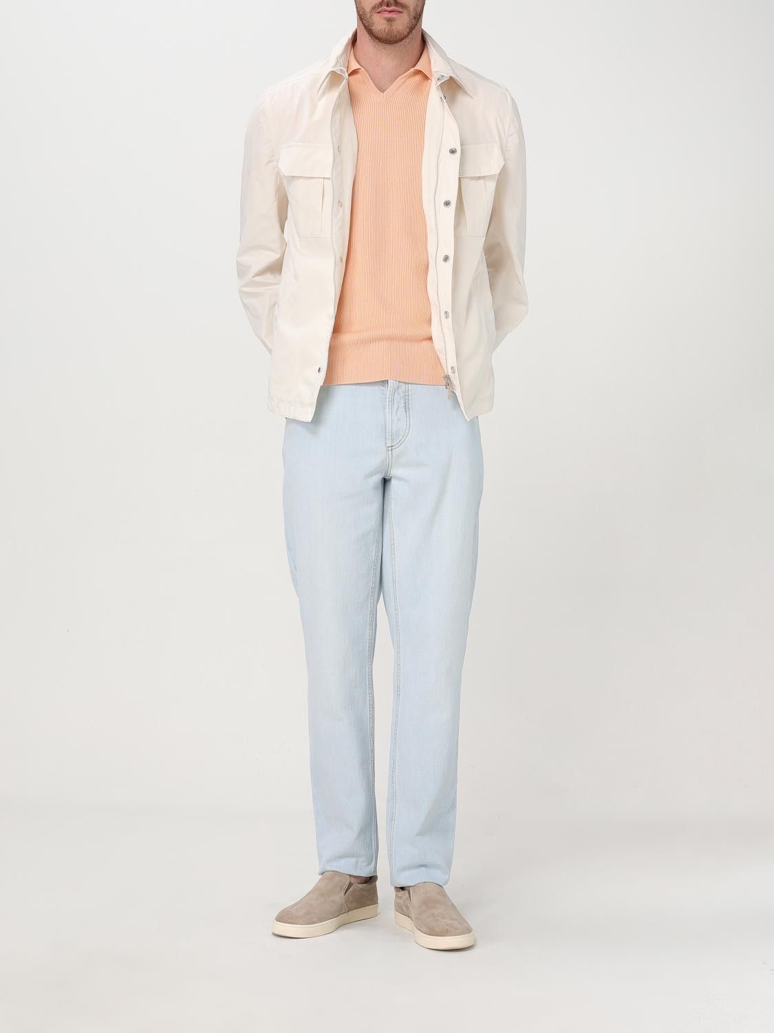 Brunello Cucinelli o1y0526 Casual Jacket in Off-White Size US M / EU 48-50 / 2 - 5 Thumbnail