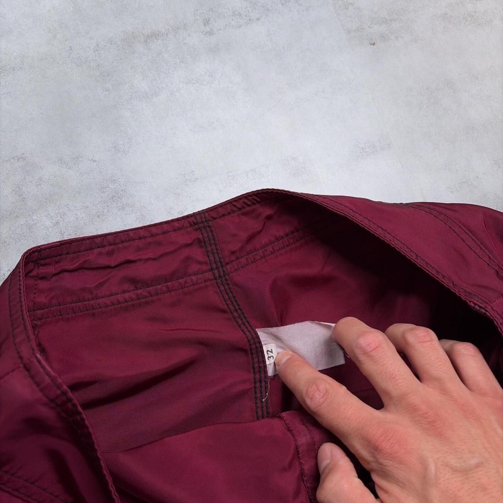 Quiksilver Vintage Burgundy Quiksilver Surf Grunge Baggy Board Shorts Size US 32 / EU 48 - 4 Thumbnail