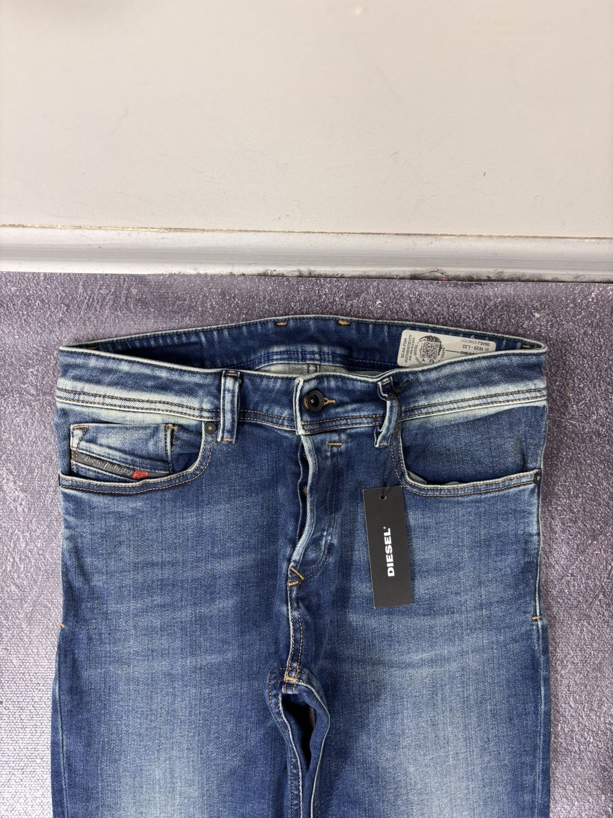 Diesel Diesel Sleenker NWT Men’s Slim Skinny Blue Stretch Jeans Size US 29 - 4 Thumbnail