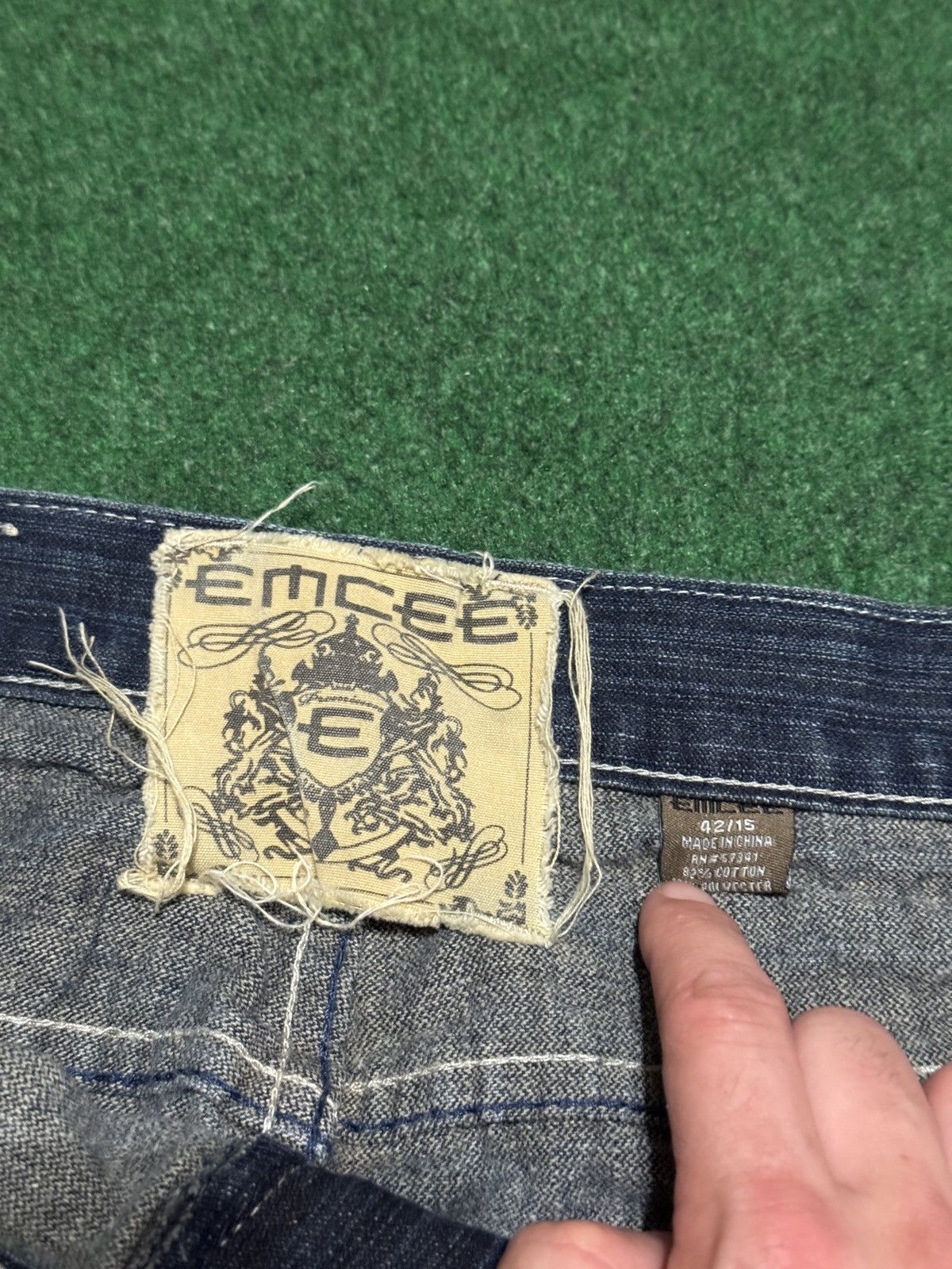 Southpole Vintage Y2K Emcee Baggy Hip Hop Jorts 42 18” Denim Shorts Size US 42 / EU 58 - 5 Thumbnail