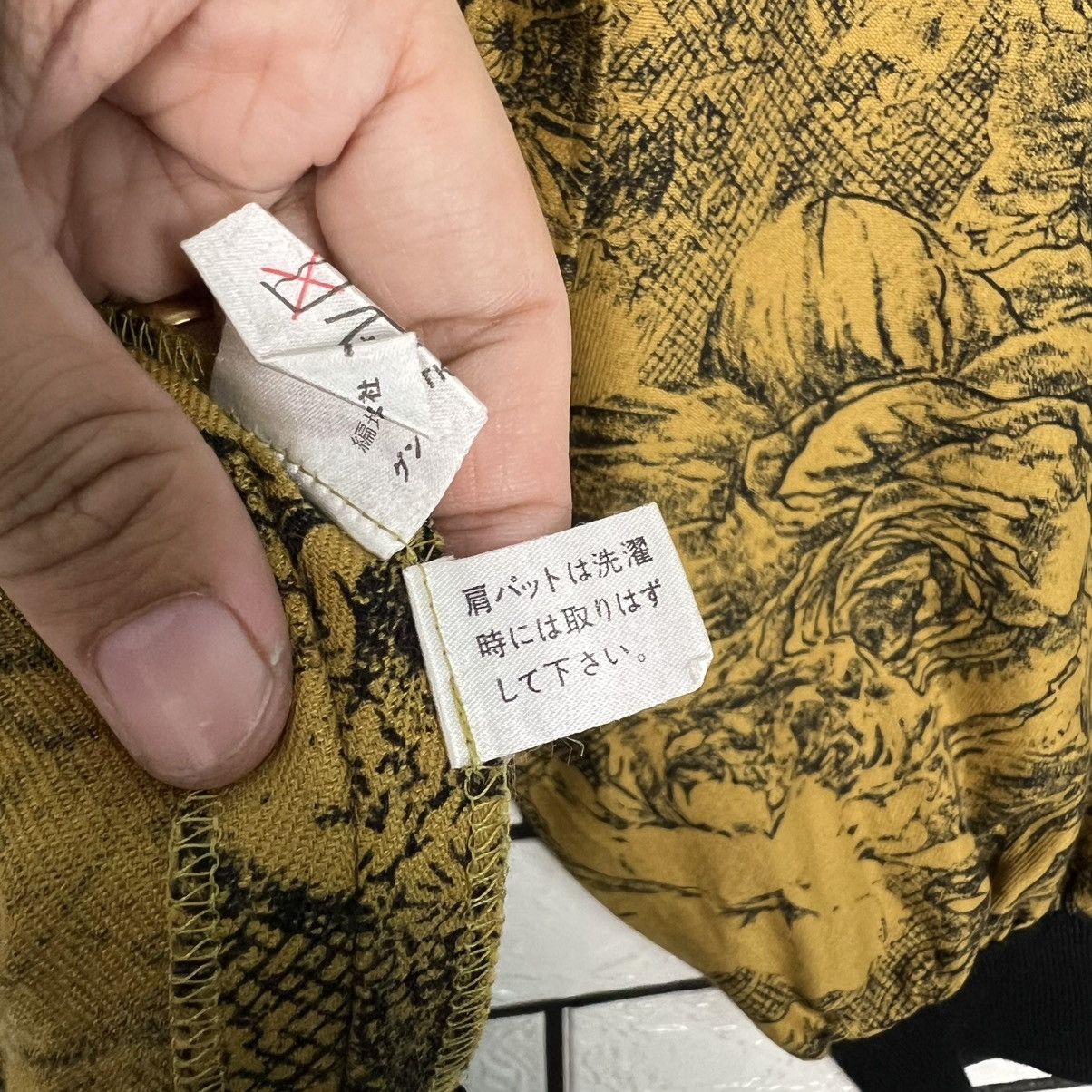 Japanese Brand Vintage Art Florals Print Wool Silk Button Jacket #4115-C187 Size M / US 6-8 / IT 42-44 - 15 Thumbnail