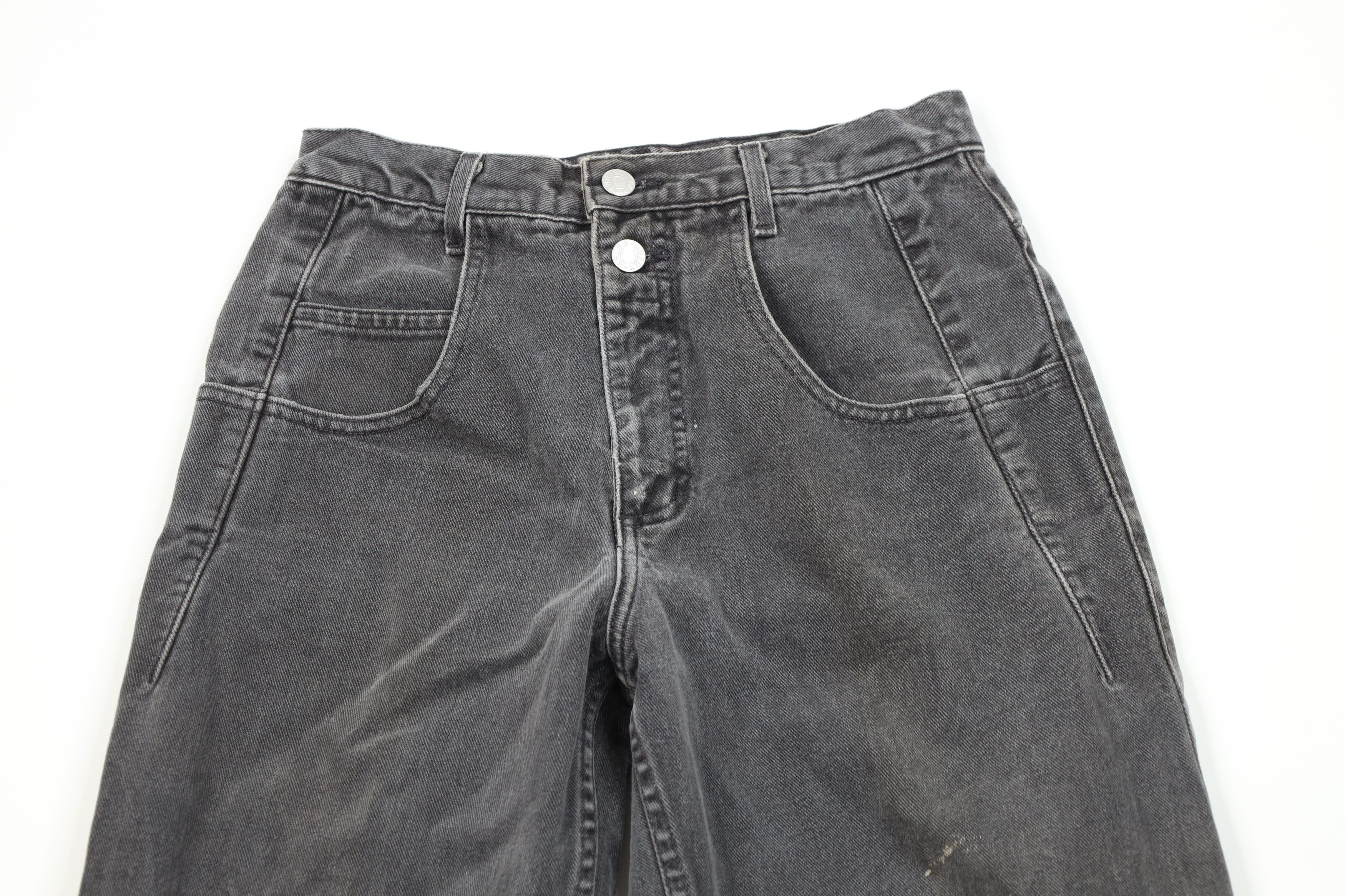Guess Vintage 80s 90s Guess Tapered Leg Denim Jeans Black USA Size 29" - 2 Thumbnail