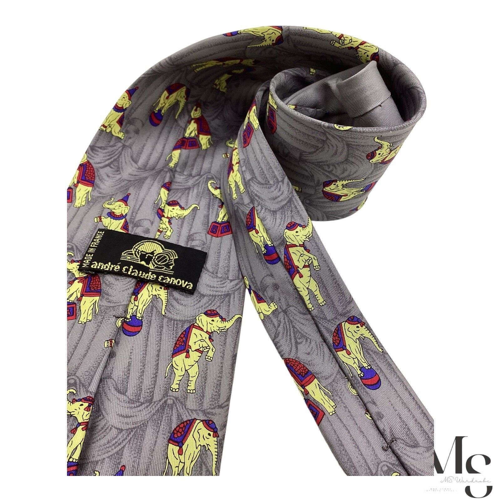 Other ANDRÉ CLAUDE CANOVA Circus Collection Print Silk Tie Made In Size ONE SIZE - 6 Thumbnail