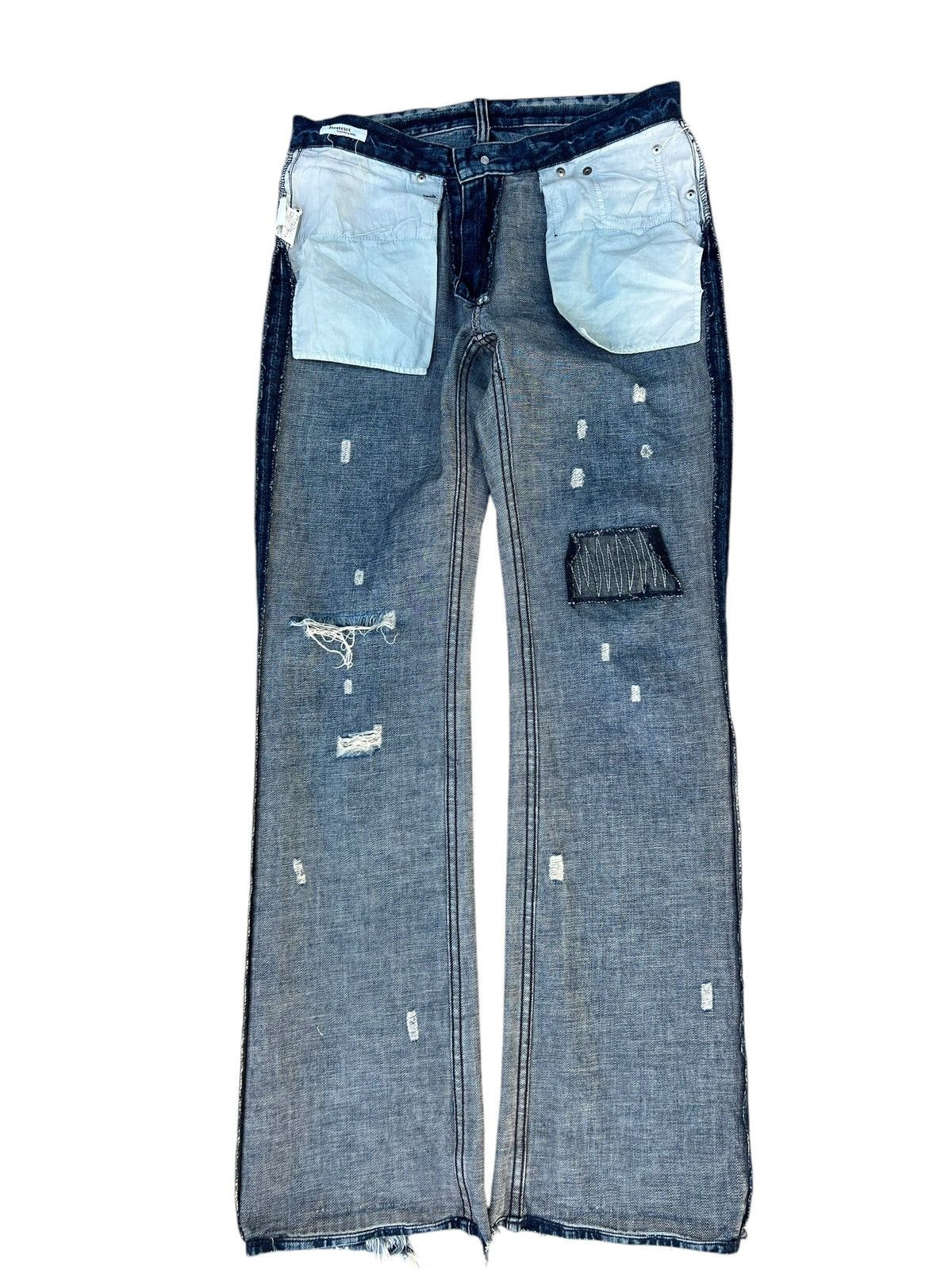 Vintage ABX. Japan Ripped Distressed Denim Studded Bootcut Jeans Size US 30 / EU 46 - 19 Thumbnail