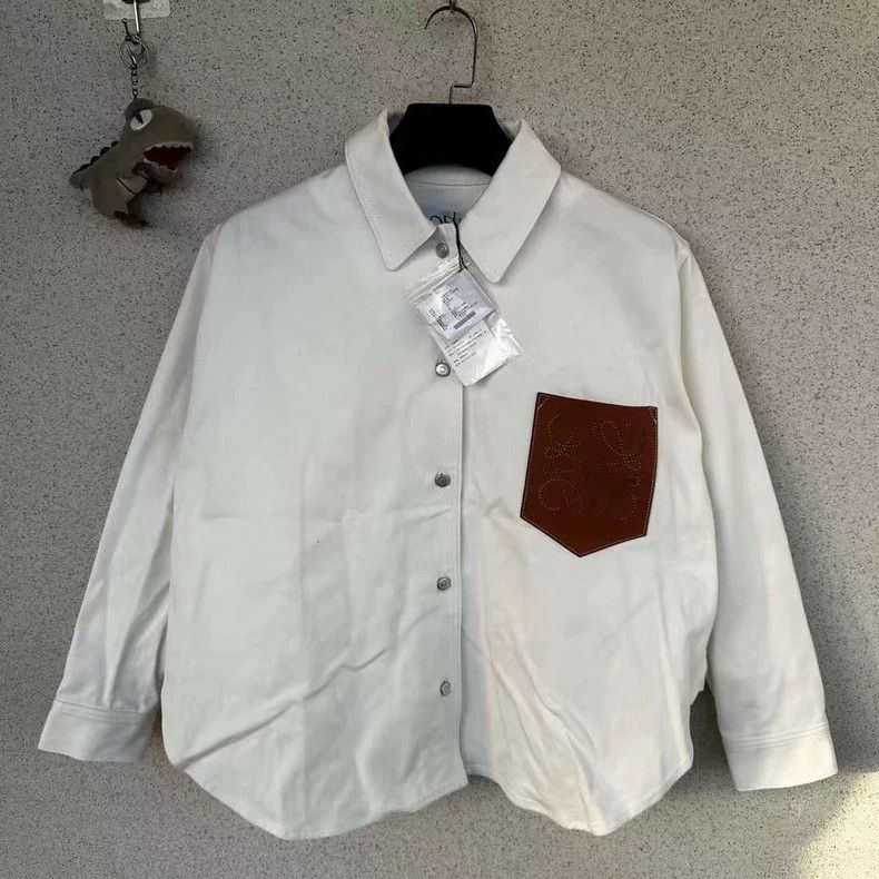 Loewe loewe Pocket embroidered logo denim shirt 2506-Nextarrow Size XXS / US 00 / IT 34 - 1 Thumbnail