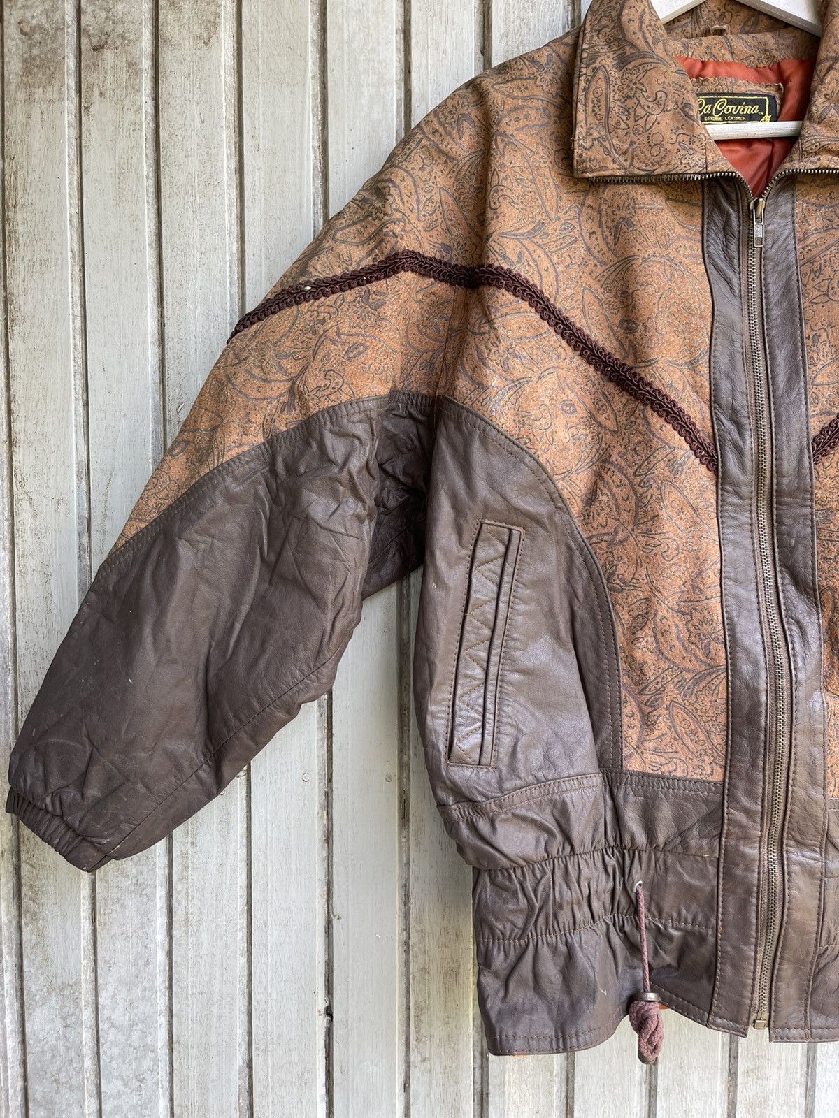 Japanese Brand Art leather jacket la covina paisley Size L / US 10 / IT 46 - 2 Thumbnail