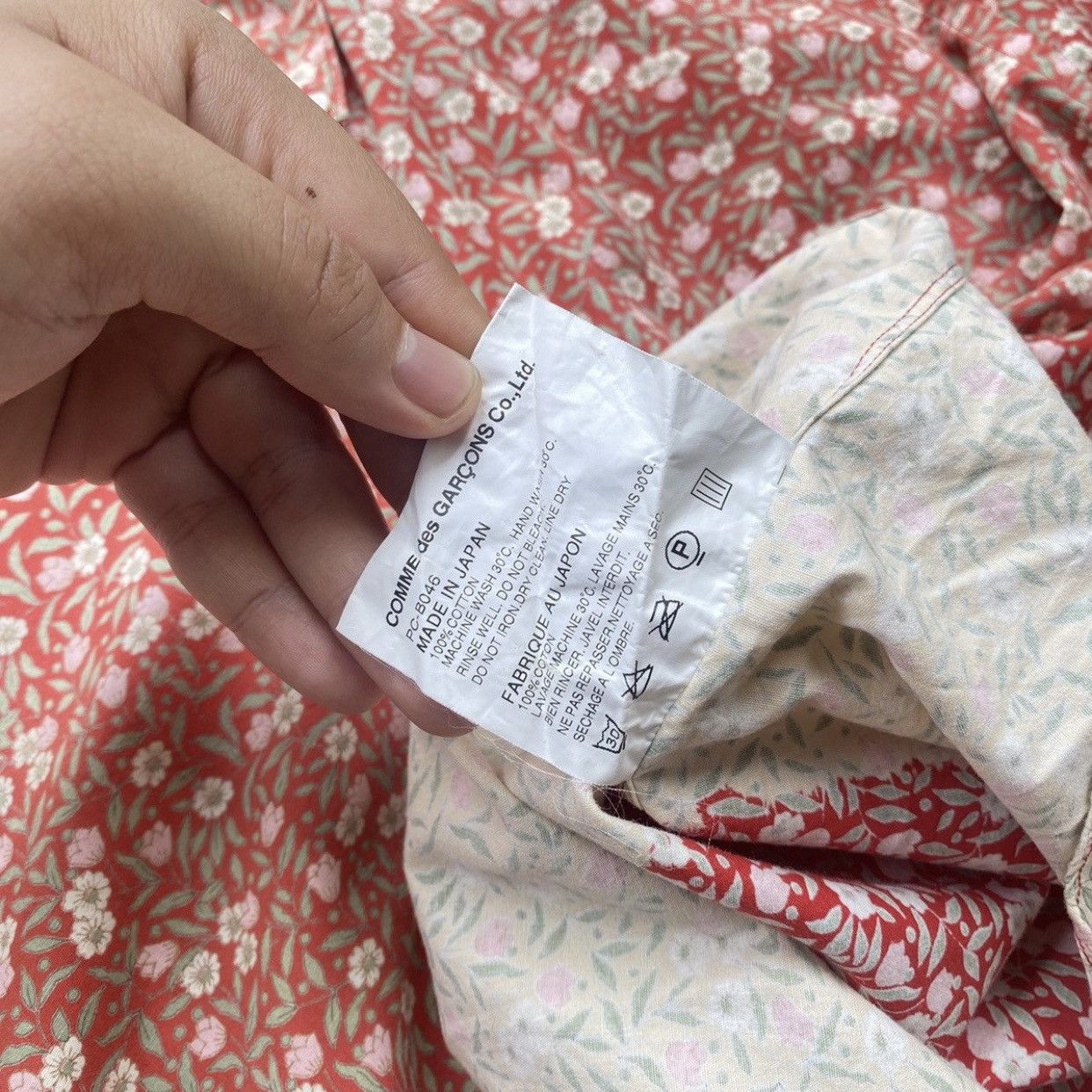 Comme des Garcons Homme 2008 Comme des Garcons Homme Plus Flower Full Print Shirts Size US L / EU 52-54 / 3 - 8 Thumbnail