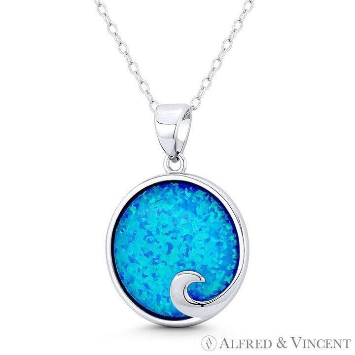 Other Sea Wave Beachbum Surfer Lab-Created Opal Pendant Size ONE SIZE - 1 Preview