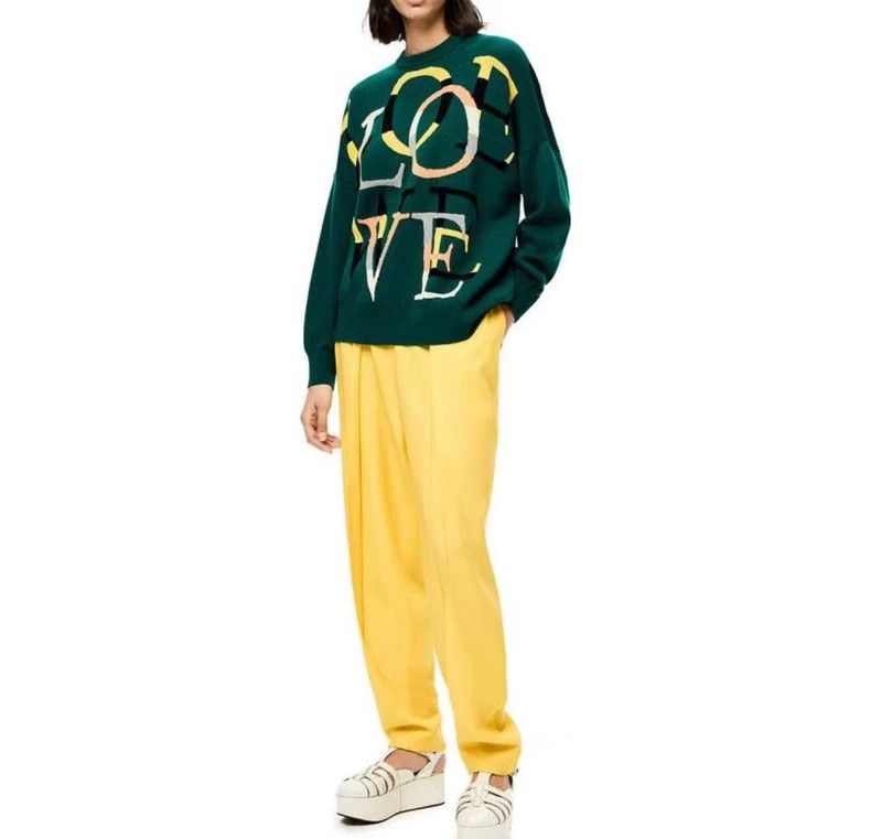 Loewe Loewe A green round-neck long-sleeved wool knitted cardiga Size M / US 6-8 / IT 42-44 - 9 Thumbnail
