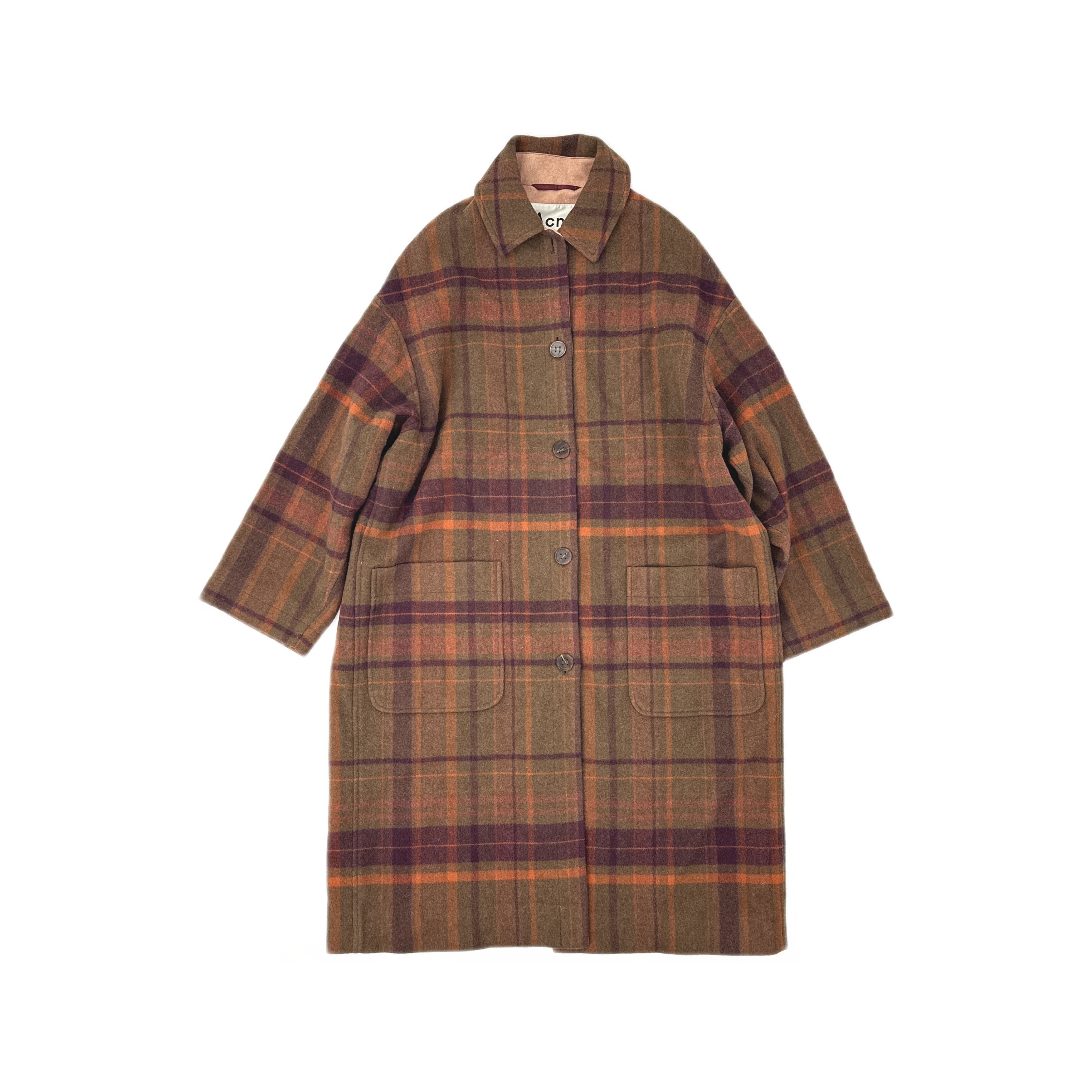 Acne Studios Acne Studios Plaid Wool Blend Coat Size 34 Size XXS / US 00 / IT 34 - 1 Thumbnail
