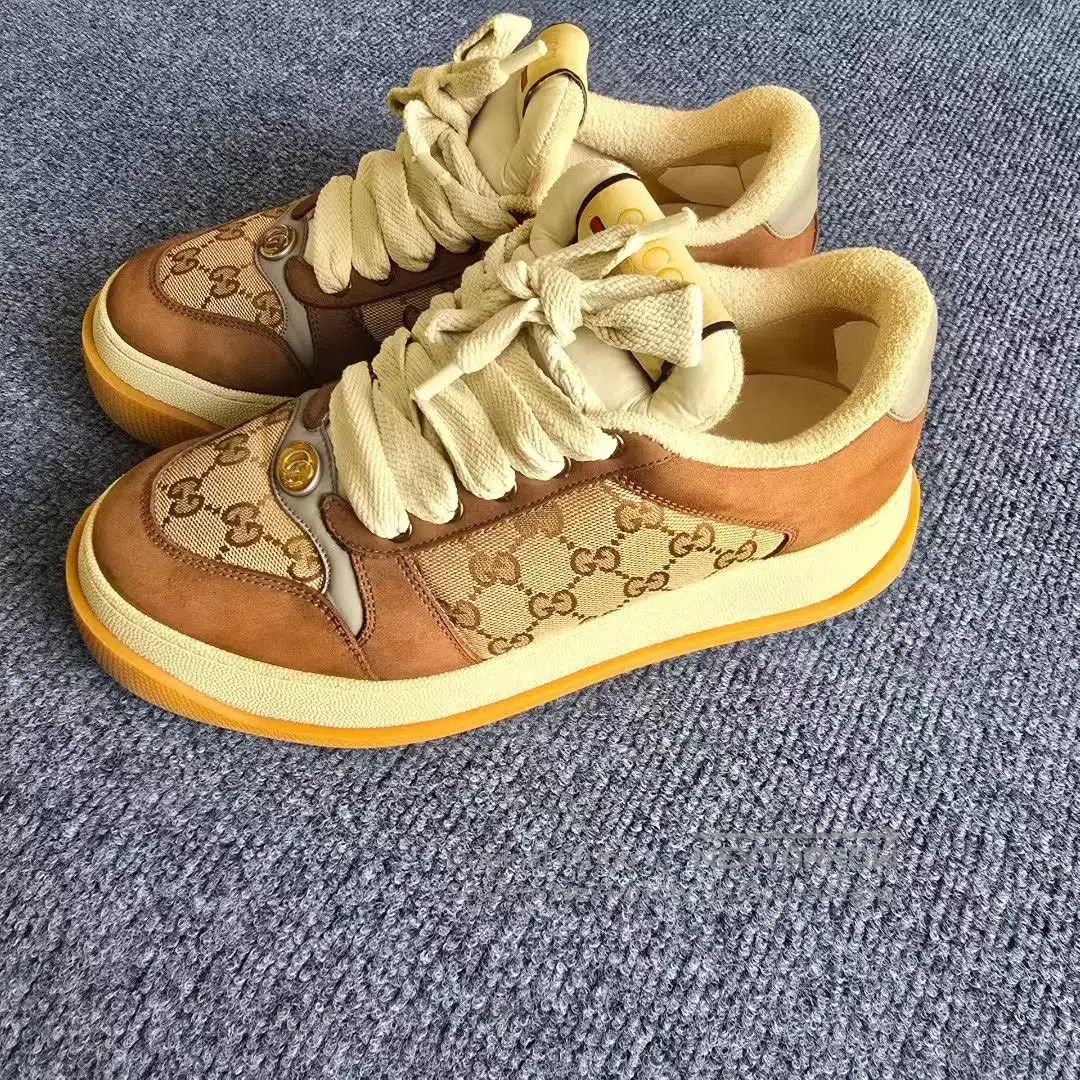 Gucci Gucci Screener Leather GG Canvas Low. Size US 8 / EU 41 - 1 Thumbnail