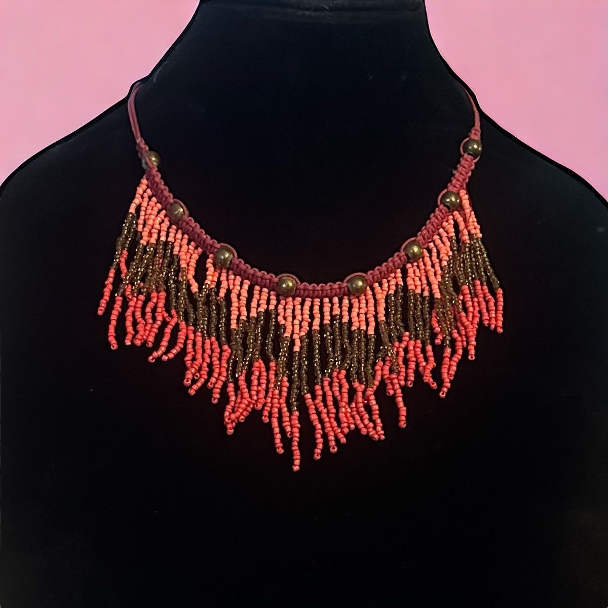 Other Boho bead fringe necklace Size ONE SIZE - 1 Thumbnail