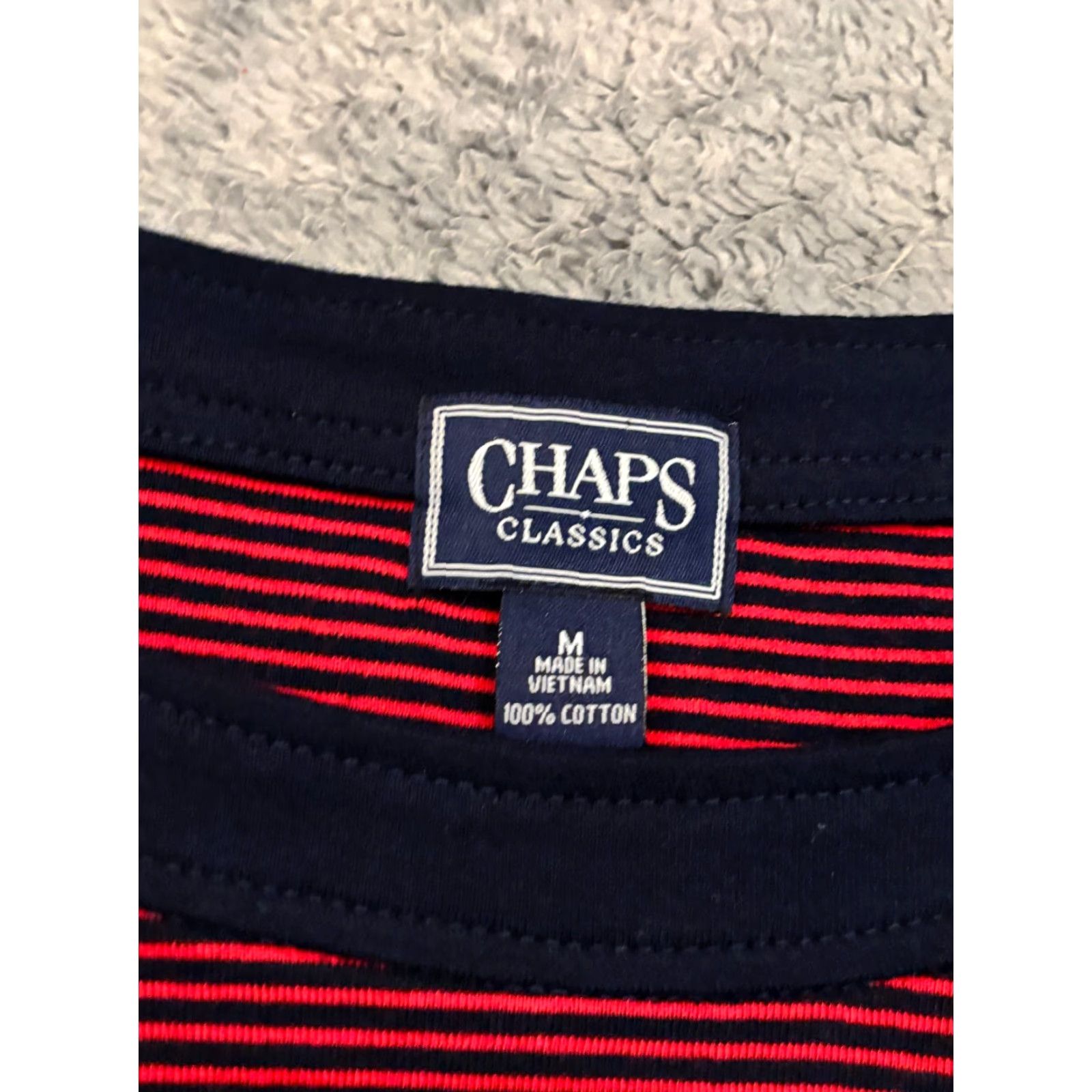 Chaps Chaps Shirt Womens M Red Striped Short Sleeve Nautical Casual Coastal Shirt Size M / US 6-8 / IT 42-44 - 2 Thumbnail