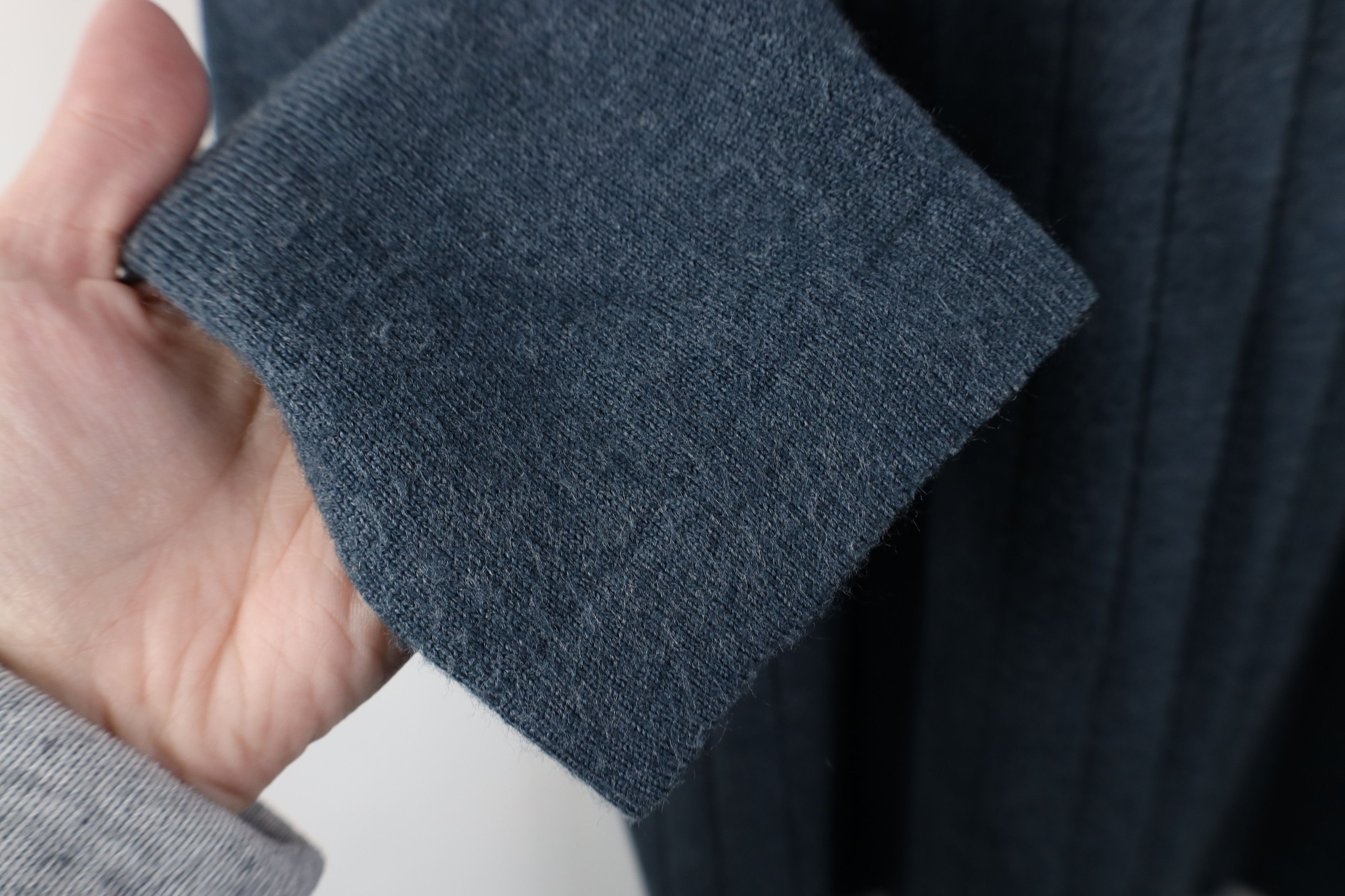 Vintage Vintage 90s Streetwear Trim Knit Collared Polo Sweater Blue Size US L / EU 52-54 / 3 - 8 Thumbnail