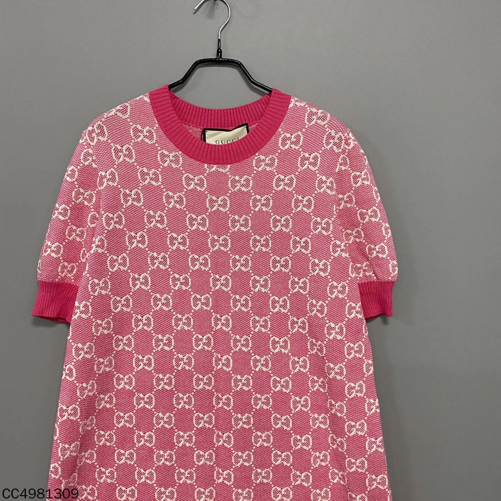 Gucci GUCCI Pink Jacquard Allover Print Dress XL 99 New Size XL / US 12-14 / IT 48-50 - 2 Thumbnail