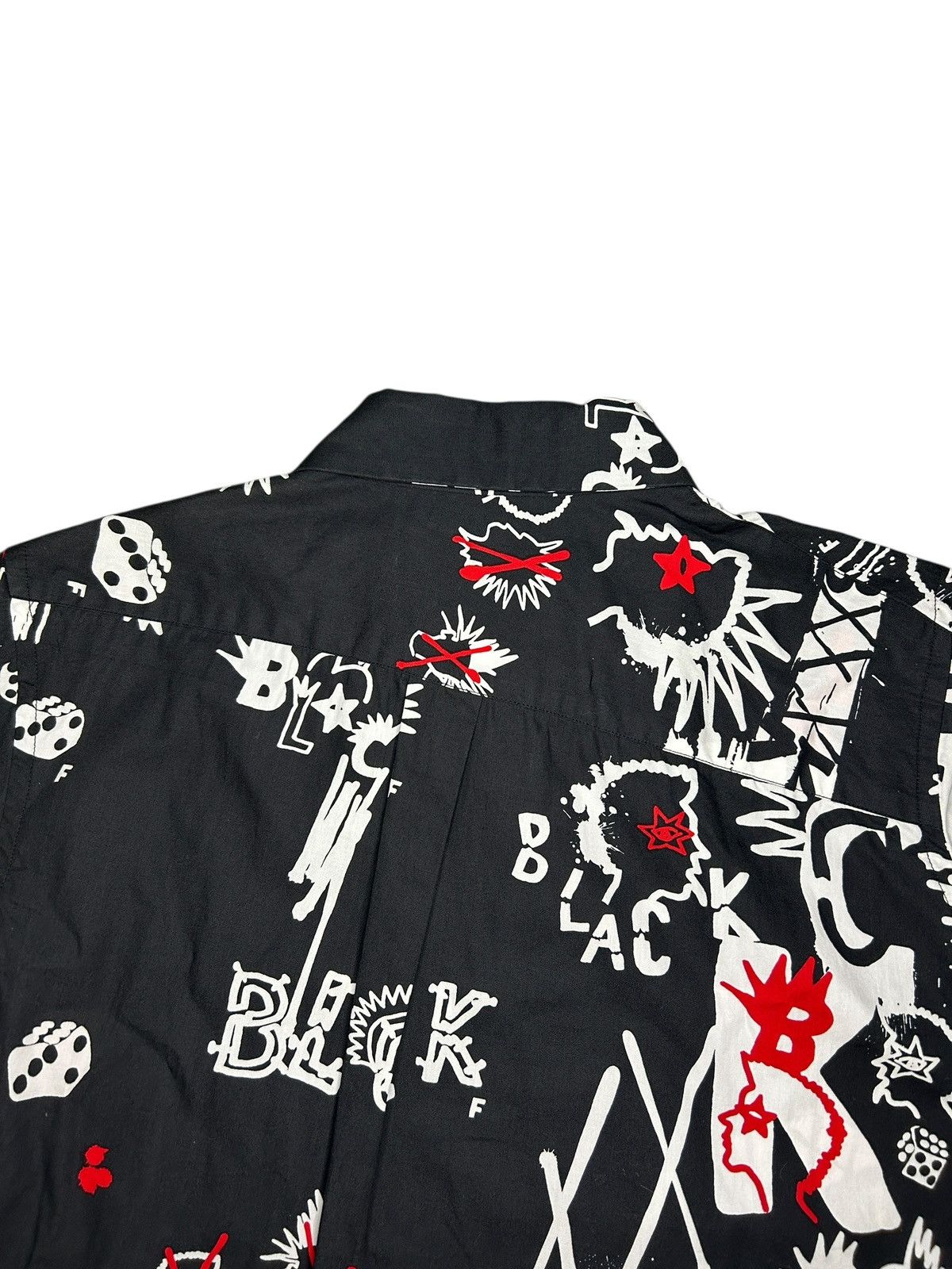 Comme des Garcons Black F/W 15 Asymmetric Printed Shirt Size US XS / EU 42 / 0 - 4 Thumbnail