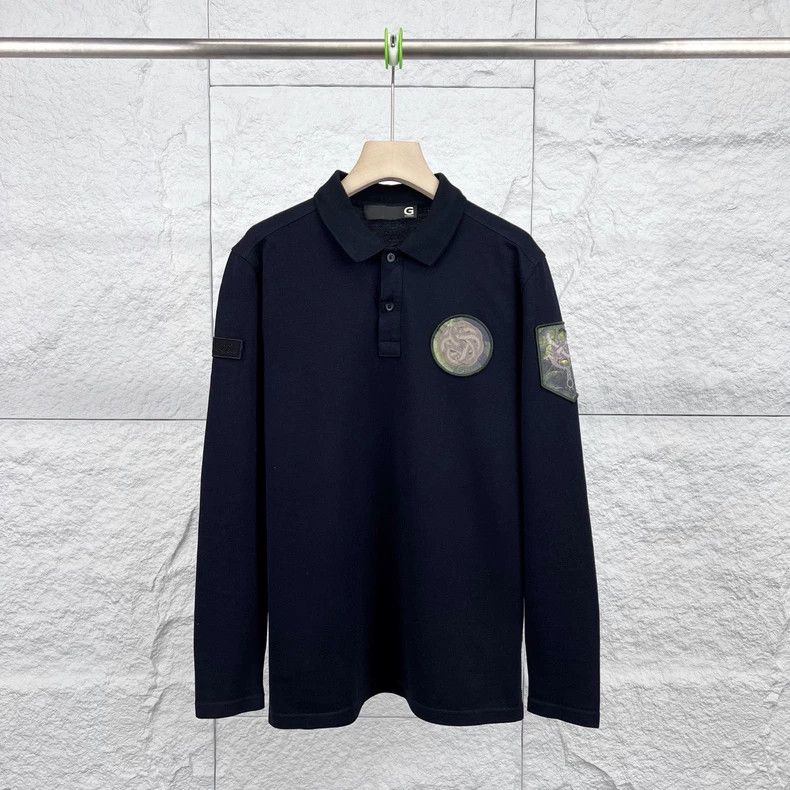 Givenchy Givenchy Black snake pattern collar long-sleeve T-shirt, s Size US M / EU 48-50 / 2 - 1 Thumbnail