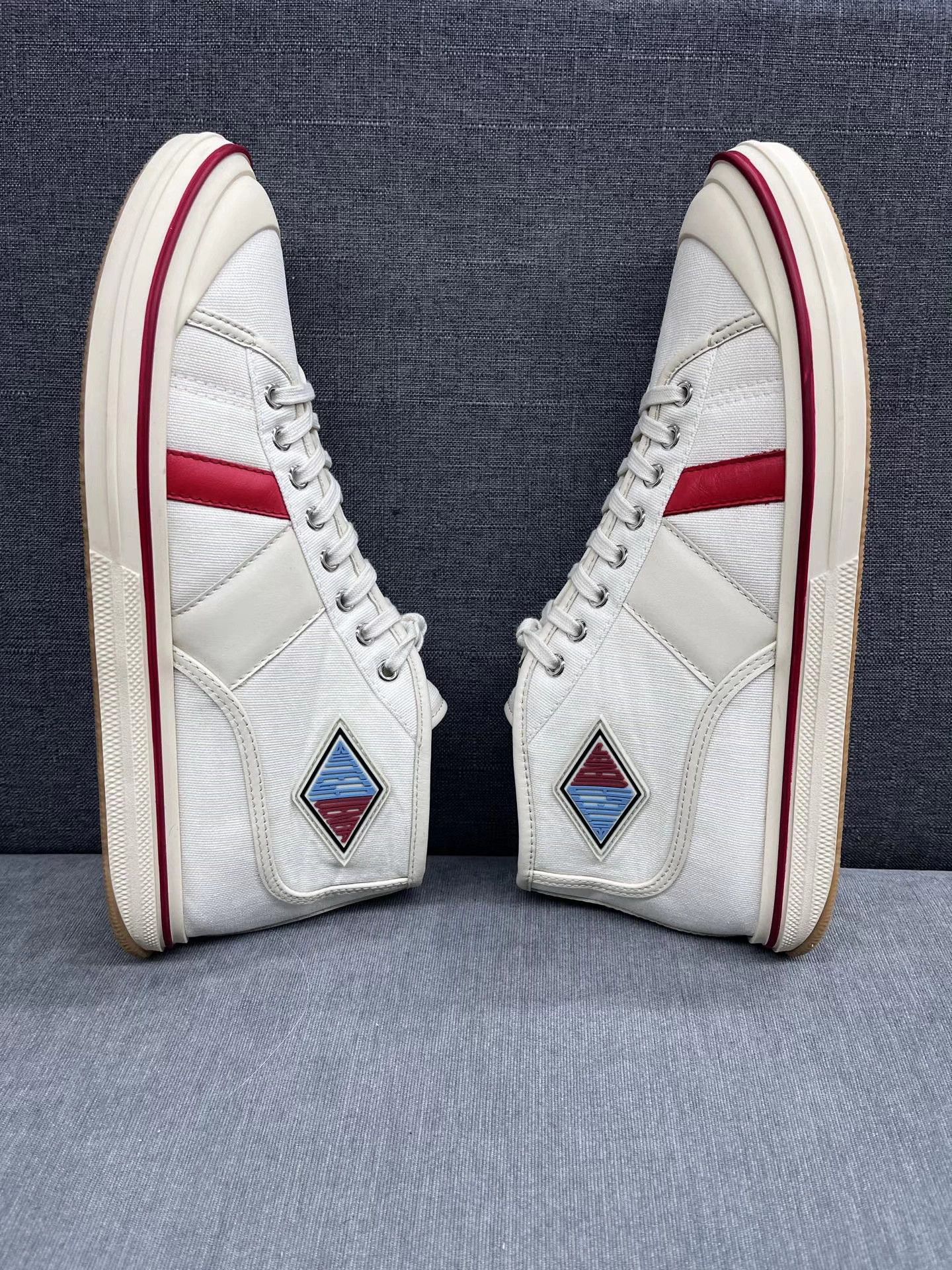 Bottega Veneta BV Eliot Round Toe Lace-Up Mid-Top Canvas Sneaker 43 99 New Size US 10 / EU 43 - 3 Thumbnail