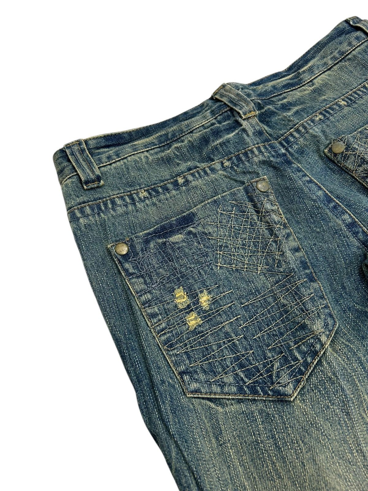 Kapital Japanese Brand Jean Washed Blue Way Jean Zigzag Boro Pcoket Size US 31 - 14 Thumbnail