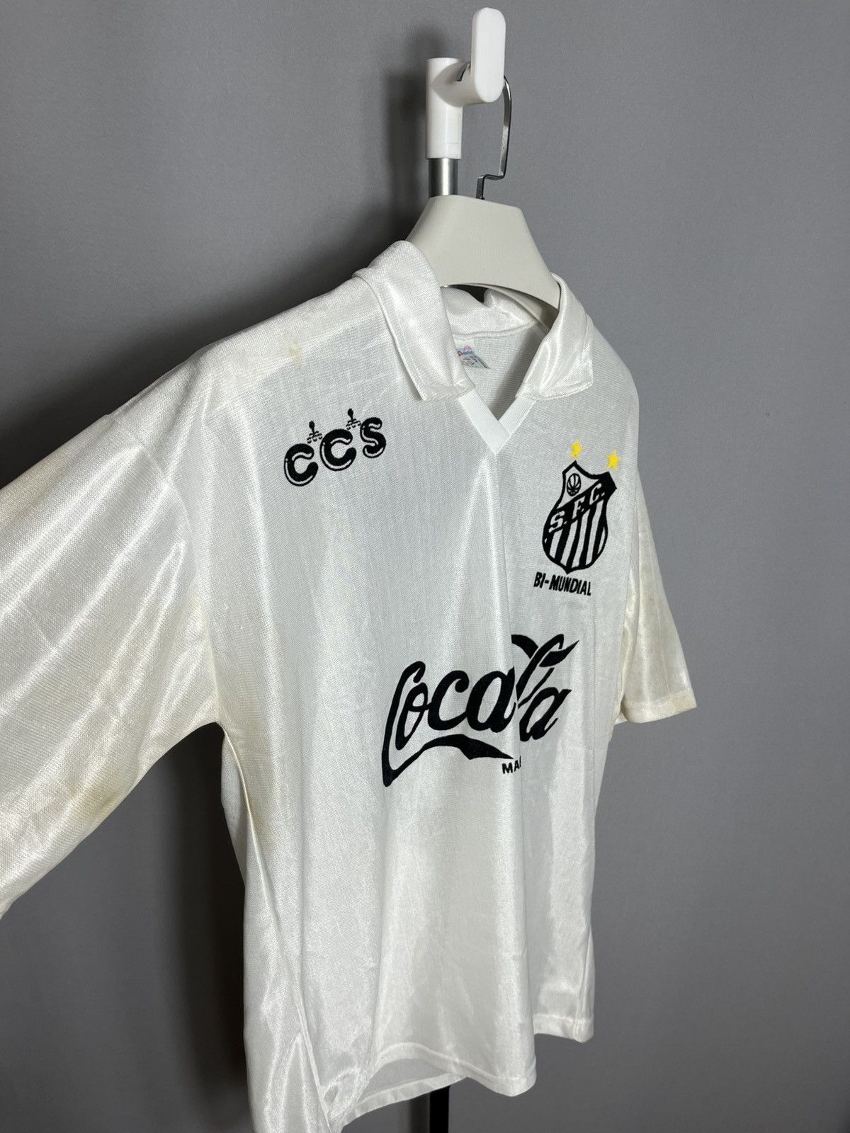 CCS Santos FC #8 1991 1992 home retro vintage cocacola Size US M / EU 48-50 / 2 - 2 Thumbnail