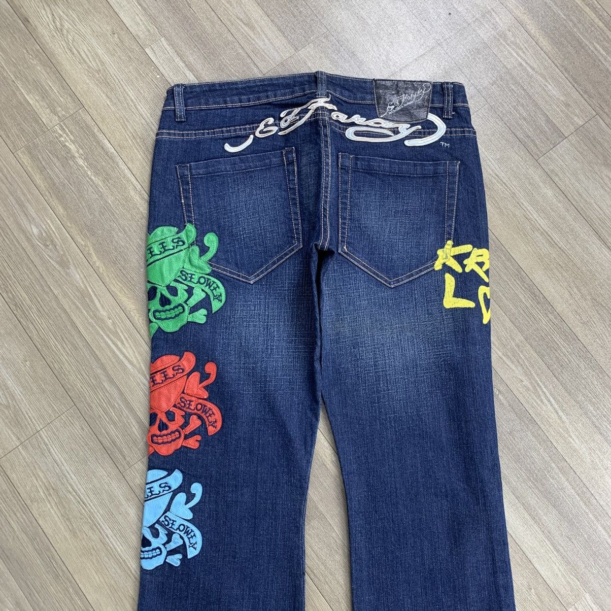 Ed Hardy 2000’s Ed Hardy Christian Audiger Denim Pants Size US 32 / EU 48 - 2 Thumbnail