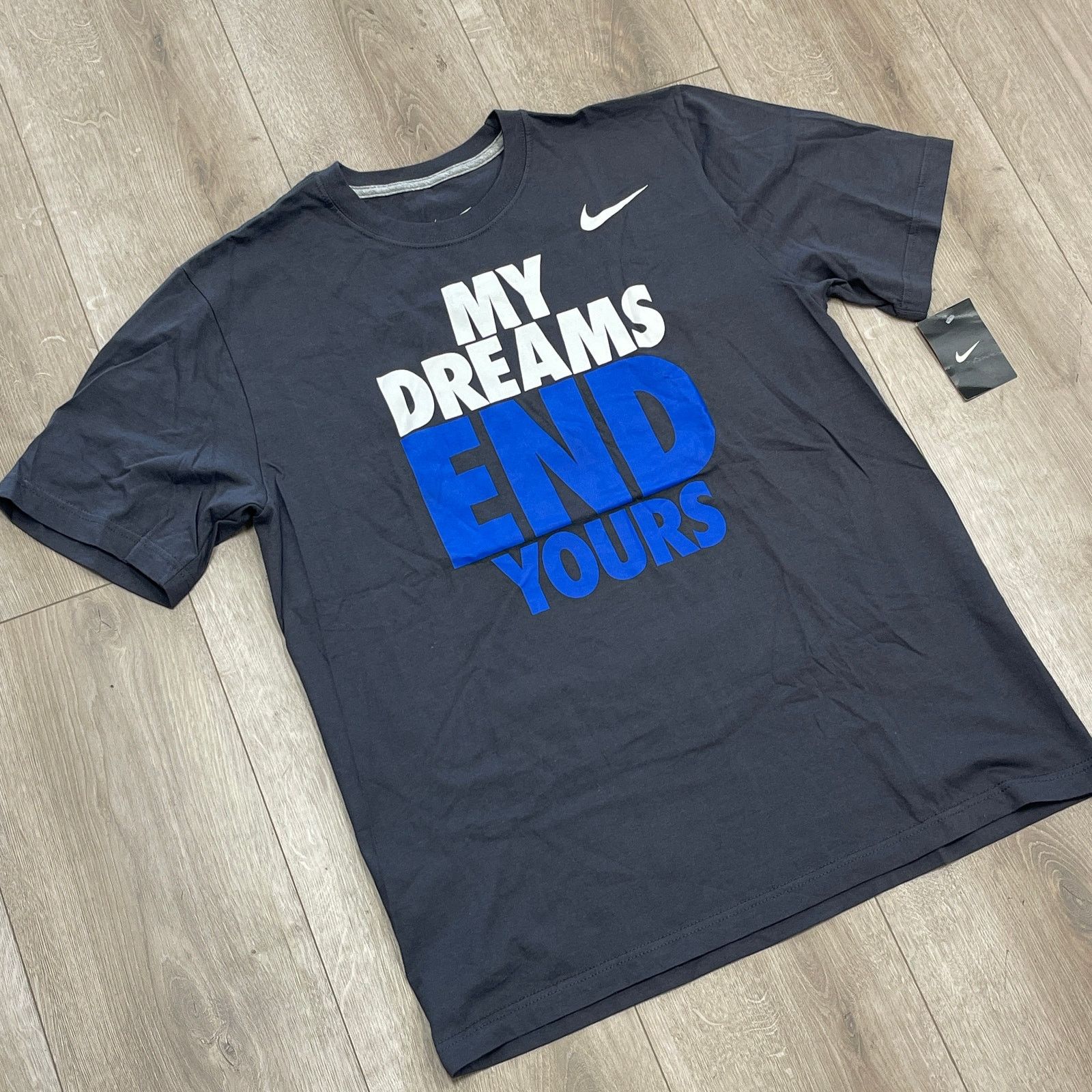 Nike New Nike My Dreams End Yours Regular Fit Gray Tee Large Size US L / EU 52-54 / 3 - 4 Thumbnail