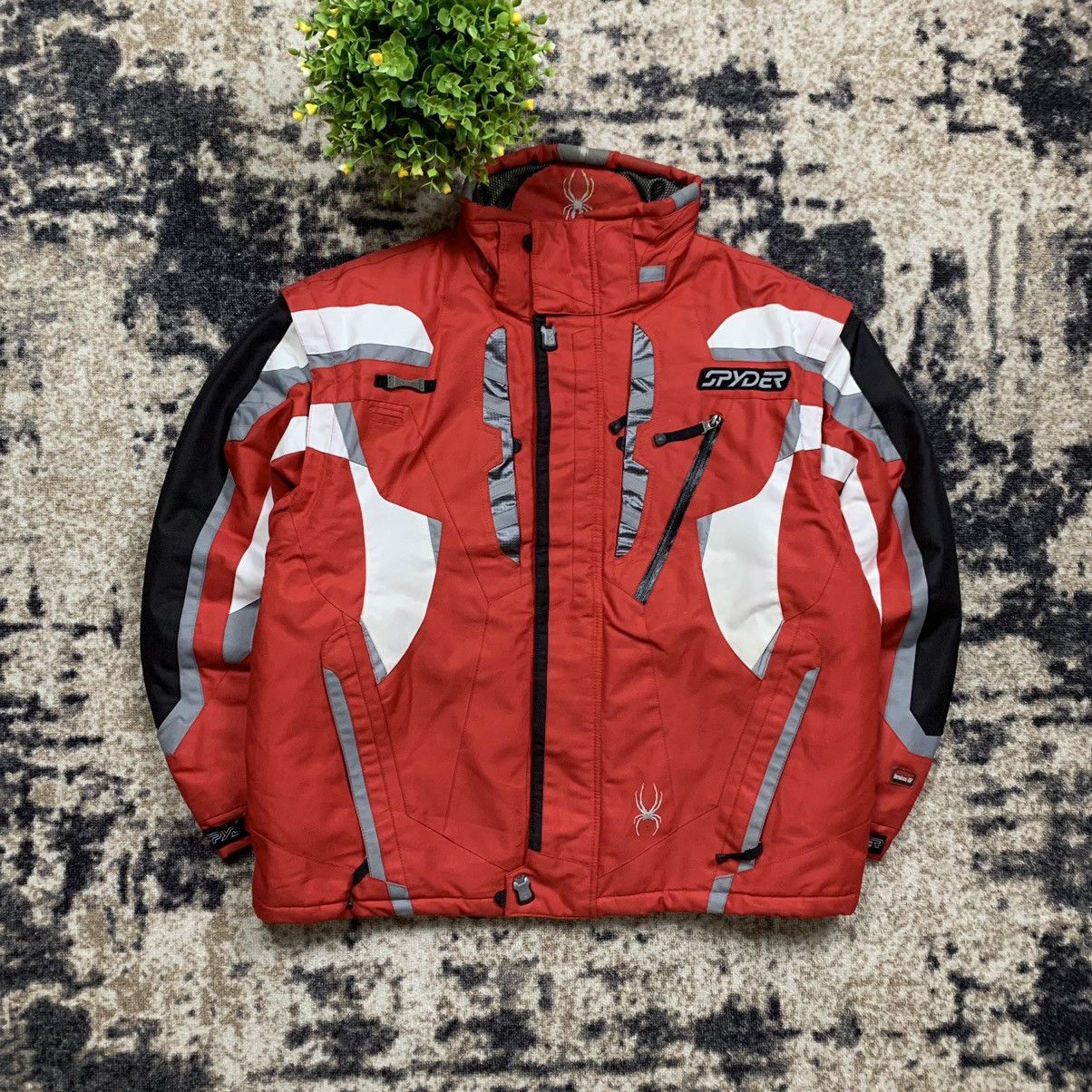 image of Outdoor Life x Spyder Vintage Spyder 2 In 1 Sky Vest Jacket Y2K Gorpcore Style in Red (Size XL)