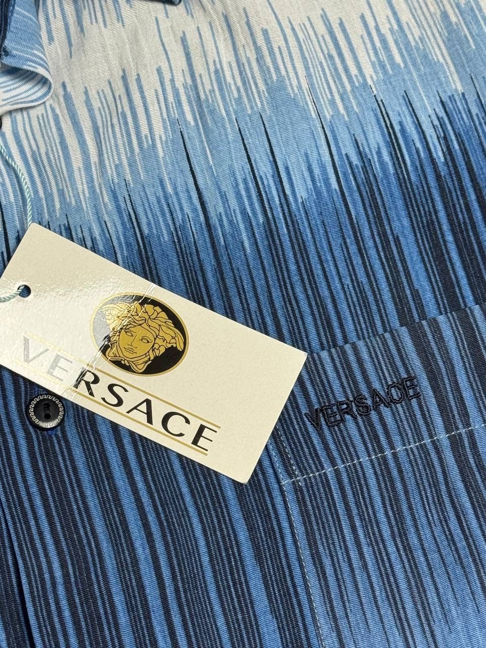 Designer 🌊😍 Vintage Versace Classic Button Up Short Sleeve Shirt Size US XL / EU 56 / 4 - 2 Thumbnail