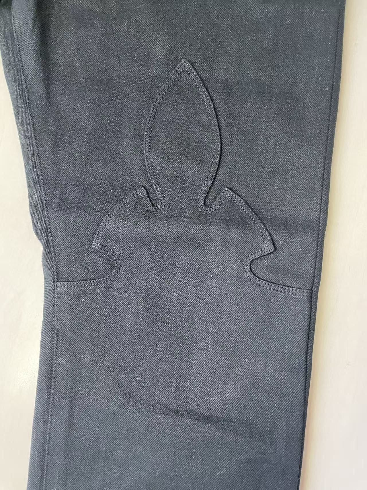 Chrome Hearts Chrome Hearts Black Flame Knee Jeans Size 31" - 6 Thumbnail