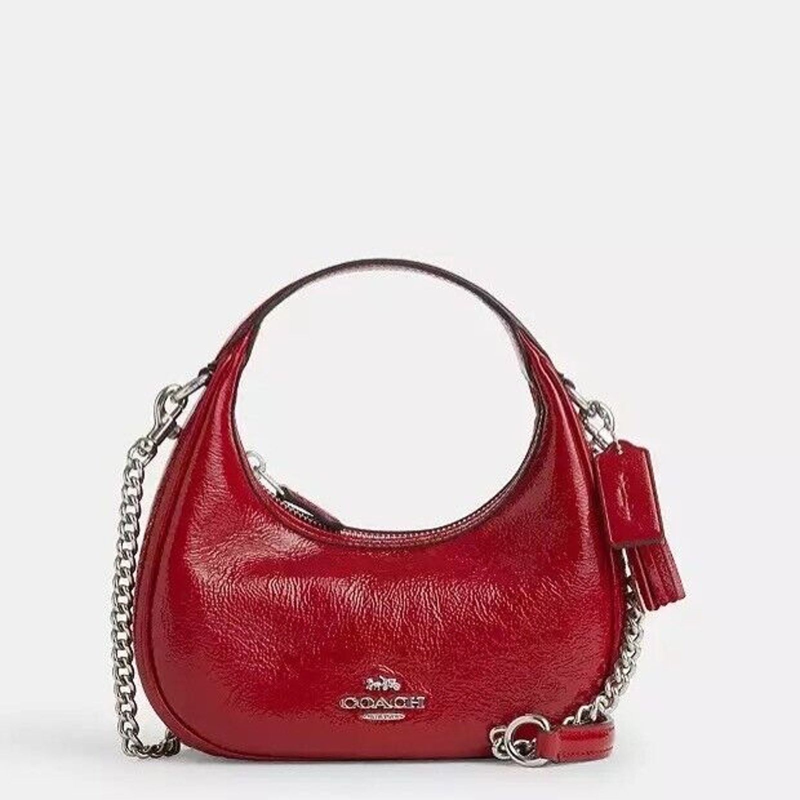 Coach NWT Coach CW036 Carmen Mini Crossbody Bag red silver Size ONE SIZE - 2 Thumbnail