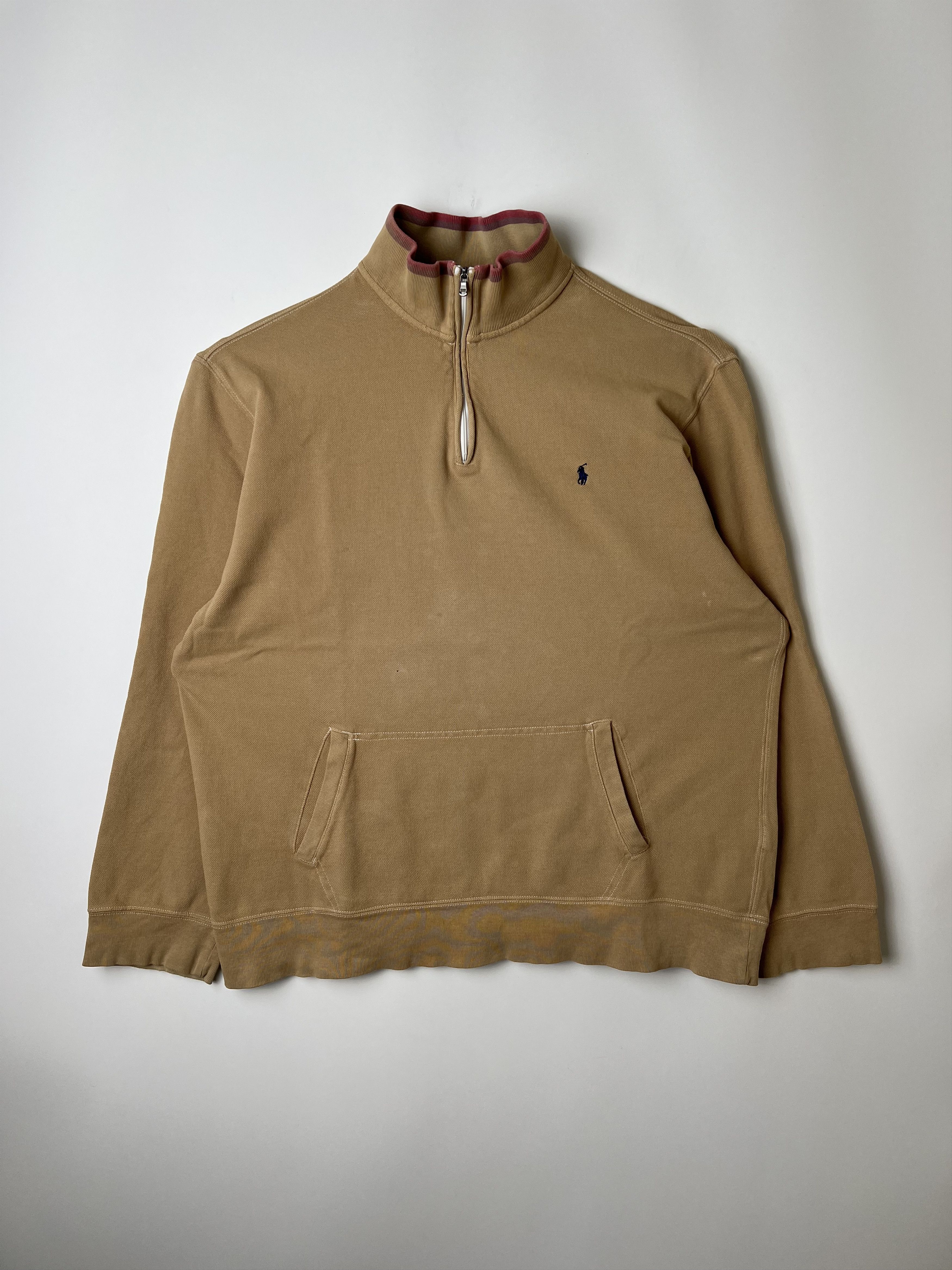 Polo Ralph Lauren Ralph Lauren Quarter Zip Sweater Beige XL Size US XL / EU 56 / 4 - 1 Thumbnail