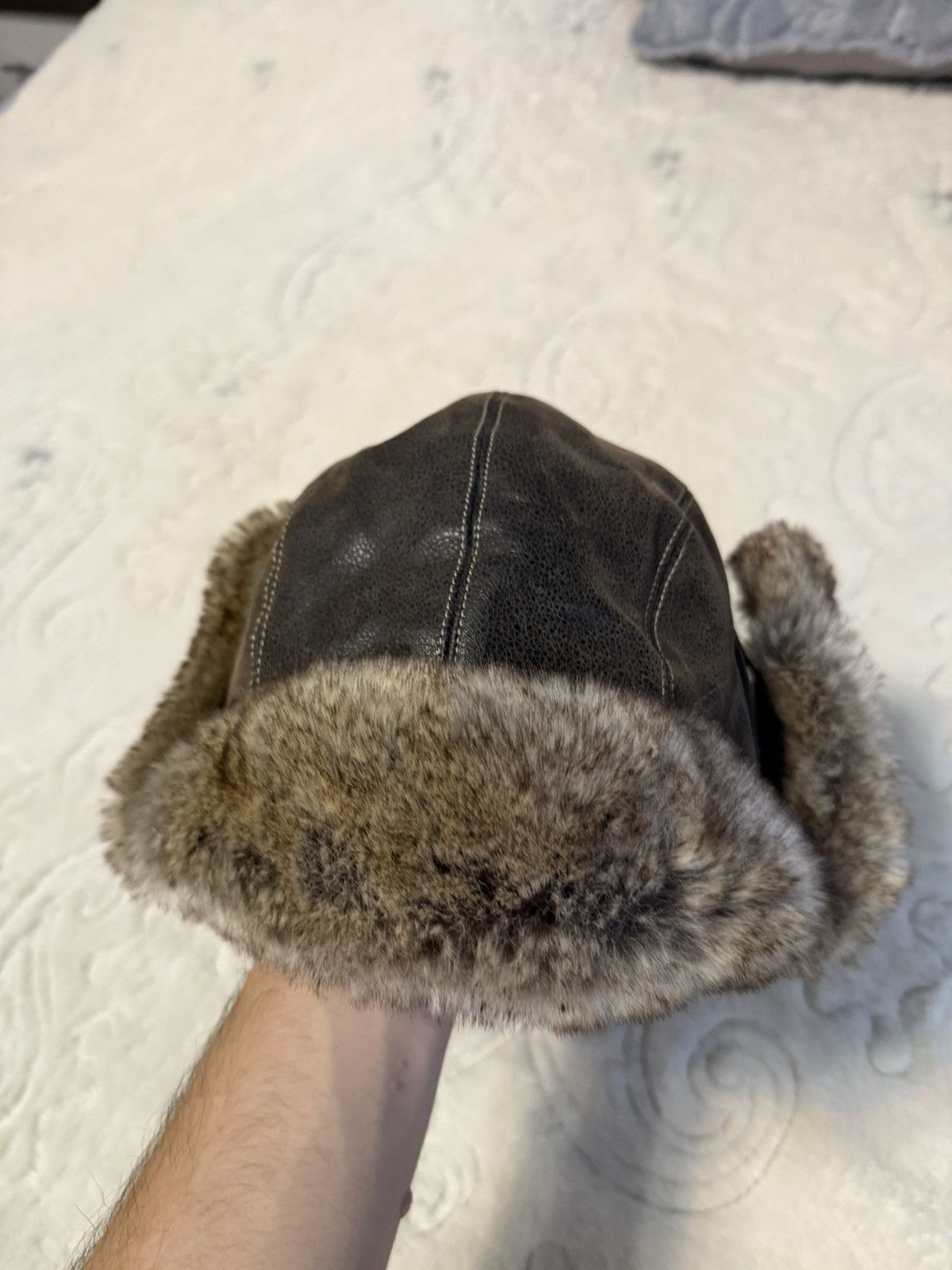 Other Vintage Streetwear Unisex Faux Fur Leather Fashion Ushanka Size 34 - 2 Thumbnail