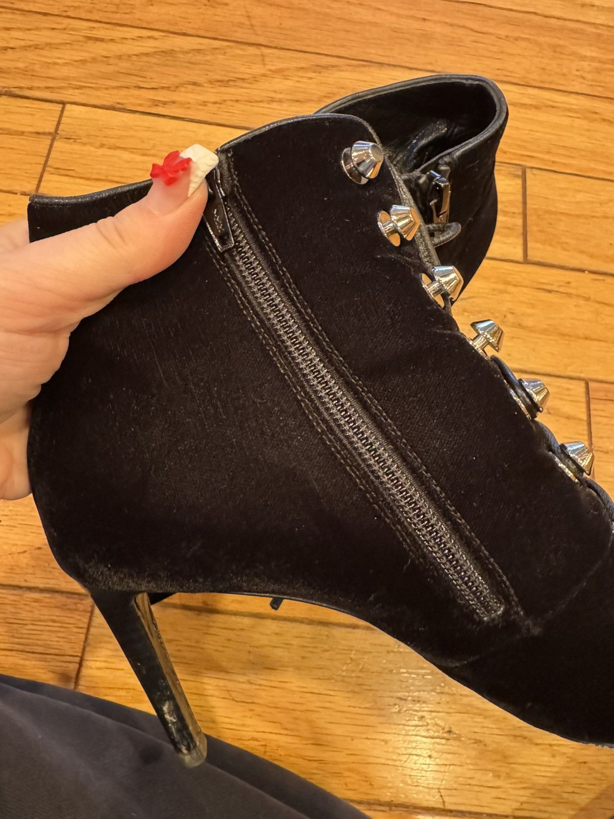 Balenciaga Balenciaga Black Velvet ankle boots Size US 8 / IT 38 - 5 Thumbnail