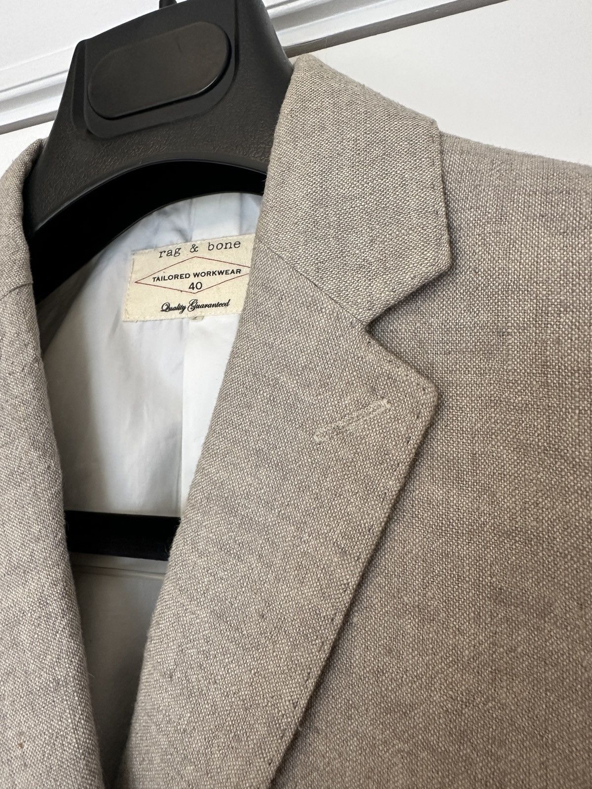 Rag & Bone Half-lined Notch Collar Linen Blazer Size 38R - 8 Thumbnail