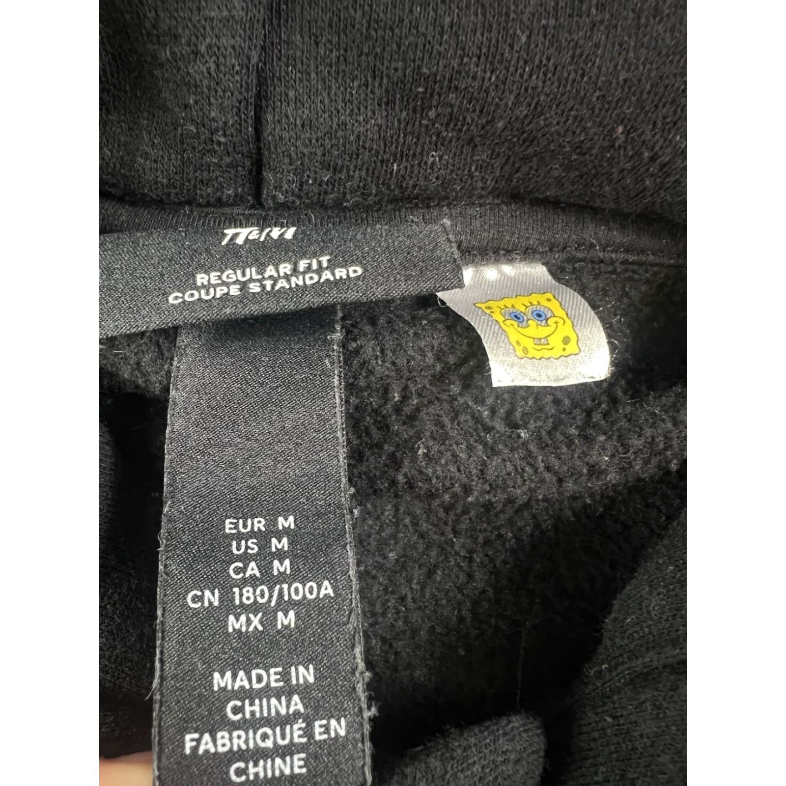H&M H&M Mens Hoodie Graphic Print Krabby Patty Spongebob Black 90s Pullover Size M Size US M / EU 48-50 / 2 - 5 Thumbnail