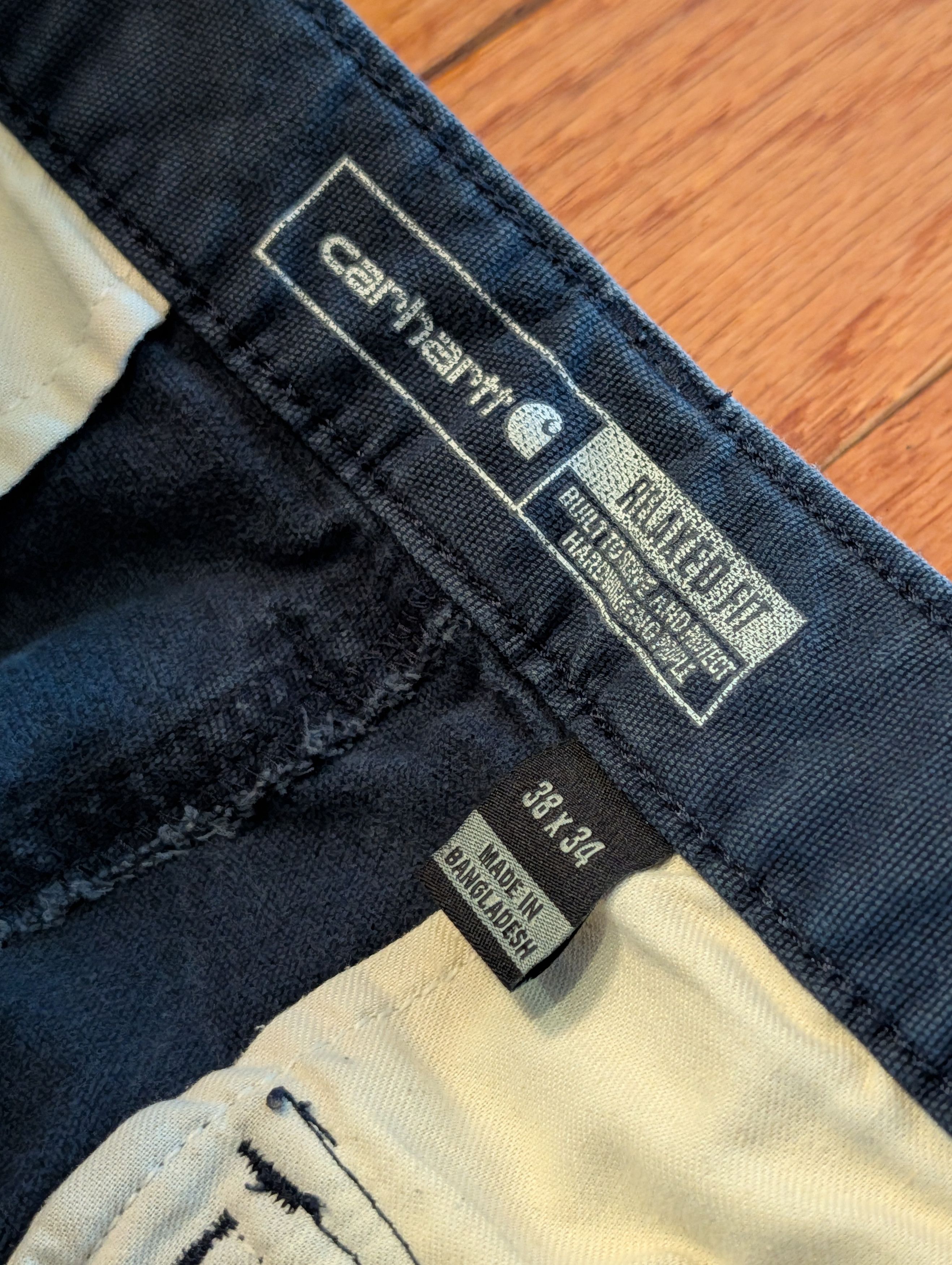 Carhartt Carhartt Relaxed Fit Cargo Pants Blue Canvas Workwear 38x34 Size US 38 / EU 54 - 4 Thumbnail