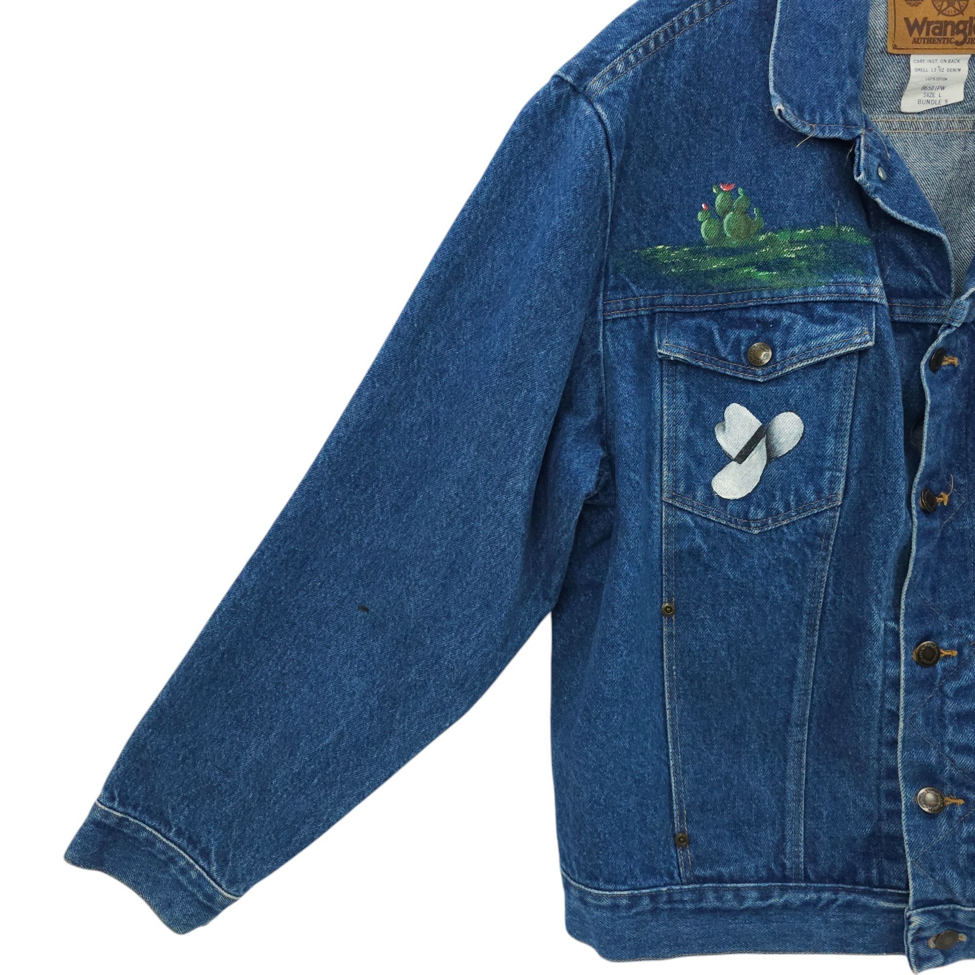 Wrangler Wrangler Western Denim Jacket Womens Size L DIY Hand Painted Size L / US 10 / IT 46 - 15 Thumbnail