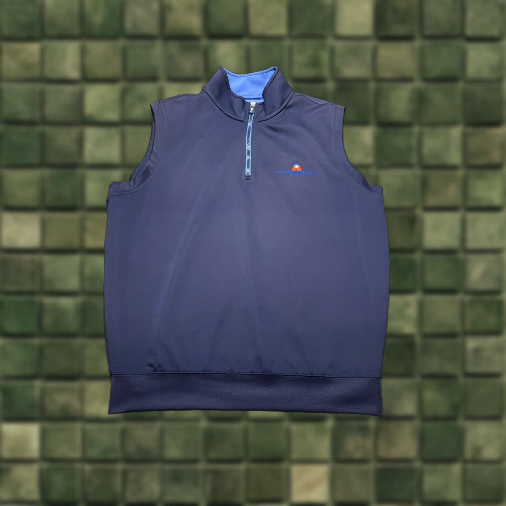 F&G Tech Vest Mens Large 1/4 Pullover Golf Fairway & Greene Polyester Spandex Vest