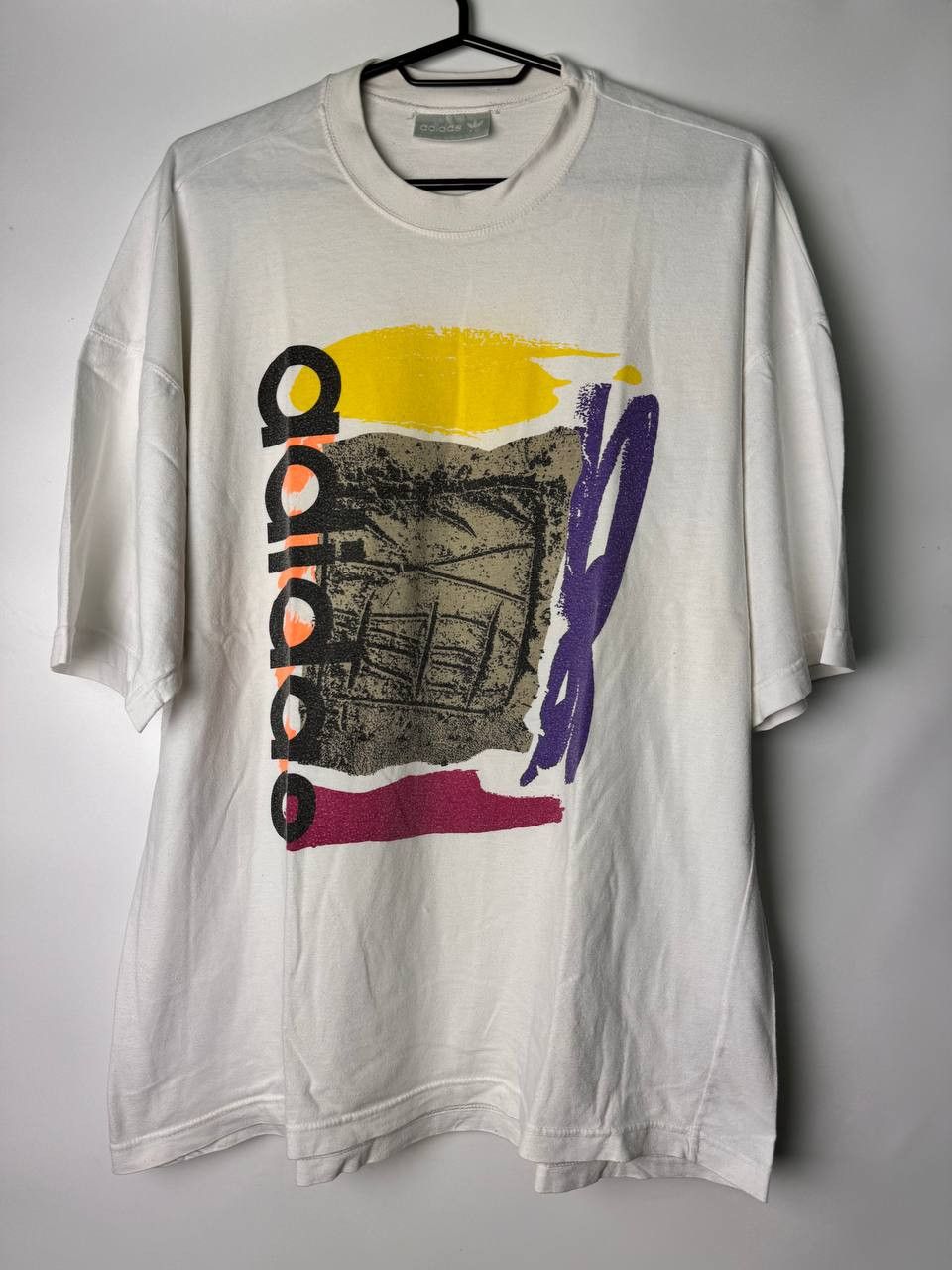 Adidas Vintage 90s Adidas T-Shirt White M Size US M / EU 48-50 / 2 - 1 Thumbnail