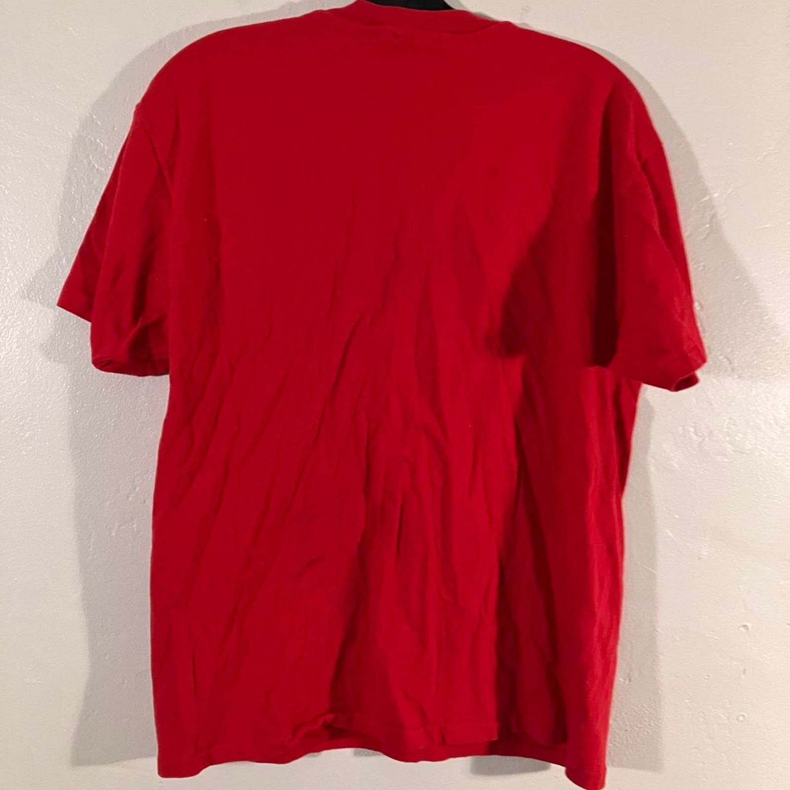 Hanes × Vintage Hanes Beefy-T Vintage 90s Made in USA Blank Red Pocket Tee Size US XL / EU 56 / 4 - 4 Thumbnail