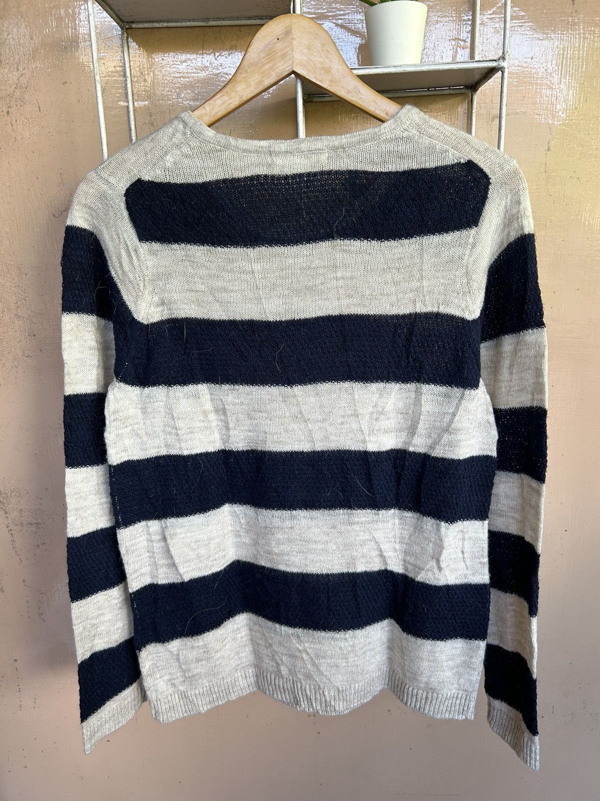 Issey Miyake × Japanese Brand 💸BINDINGOFFER💸Japanese Knit Stripe Good day Long Sleeve Size US M / EU 48-50 / 2 - 6 Thumbnail